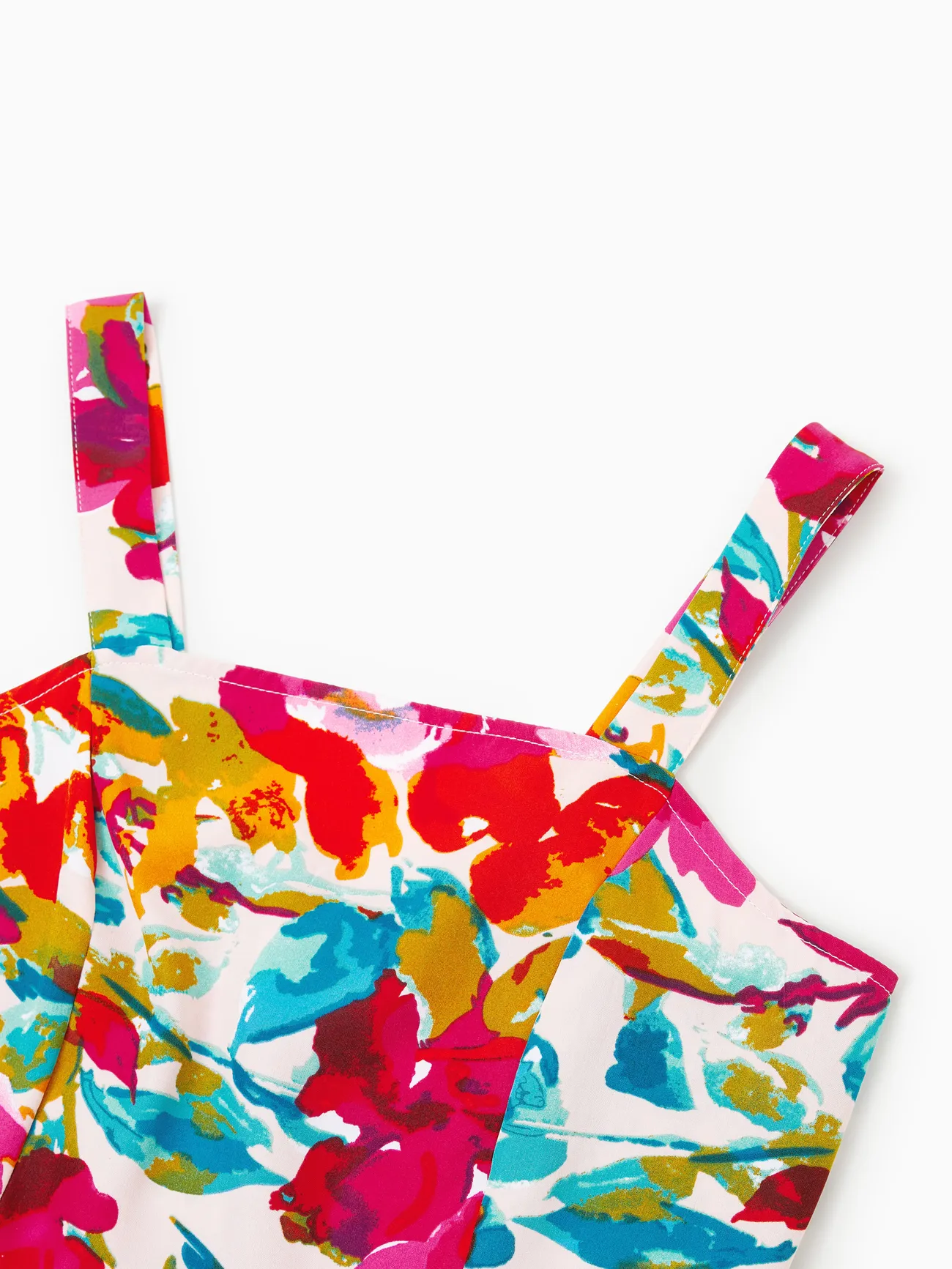 Women - Colorful Family Matching Outfits sSleeveless Strap Top and Skirt Co-ord Set & Shirt Sets Summer Vacation Clothe for Beach, Photoshoots, Travel - Hot Pink - image 4