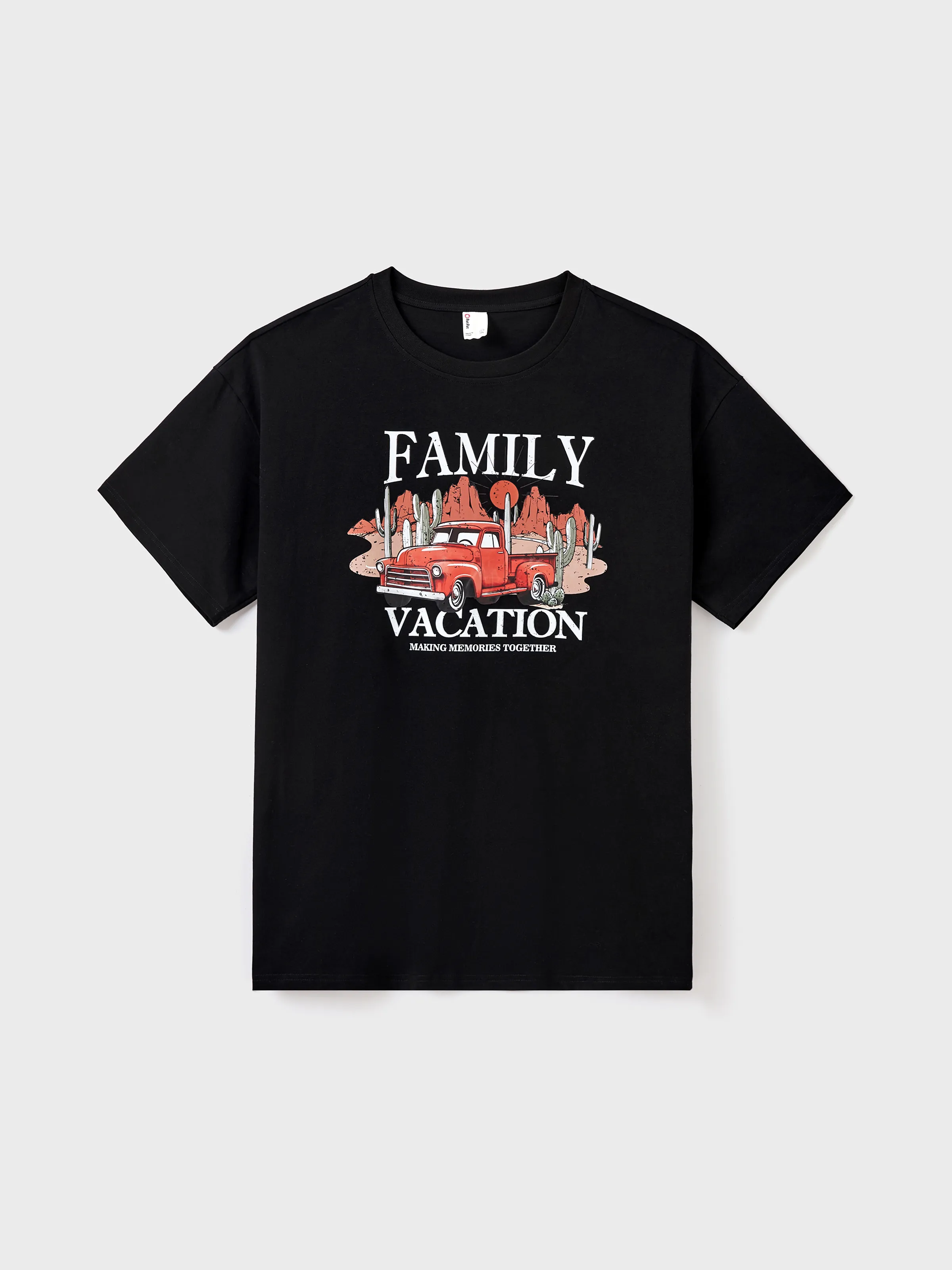 

Matching Family Vacation T-Shirts Retro Truck Desert Graphic Cotton Travel Tee Summer Road Trip Outfits for Family Photos