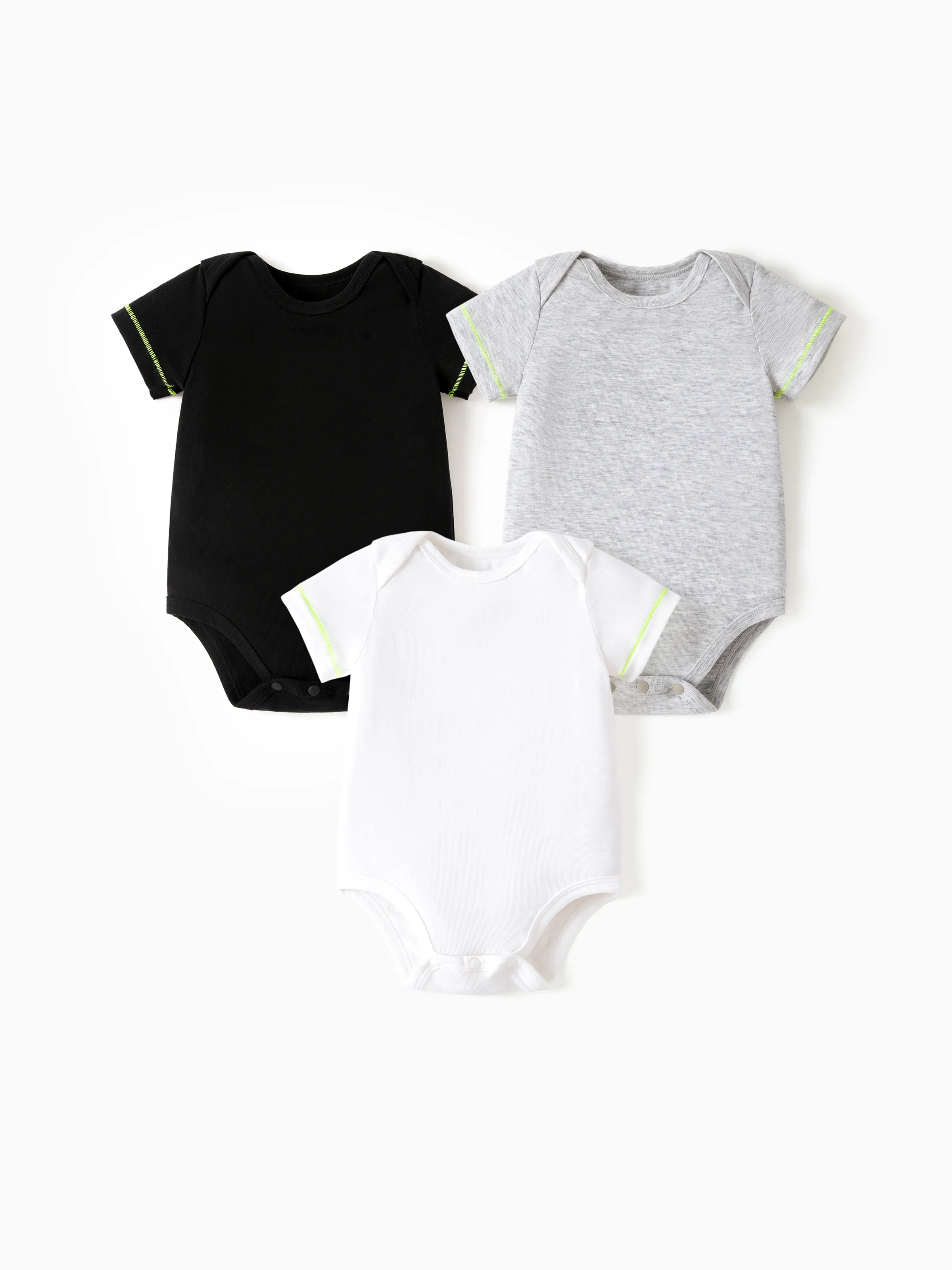 

Baby Boy/Girl 3-Pack Lyocell Solid Color Romper