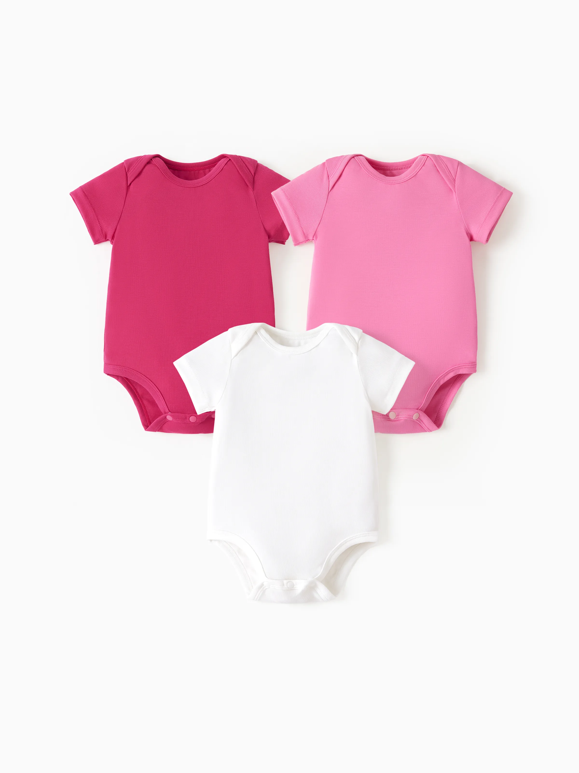 

Baby Boy/Girl 3-Pack Lyocell Solid Color Romper