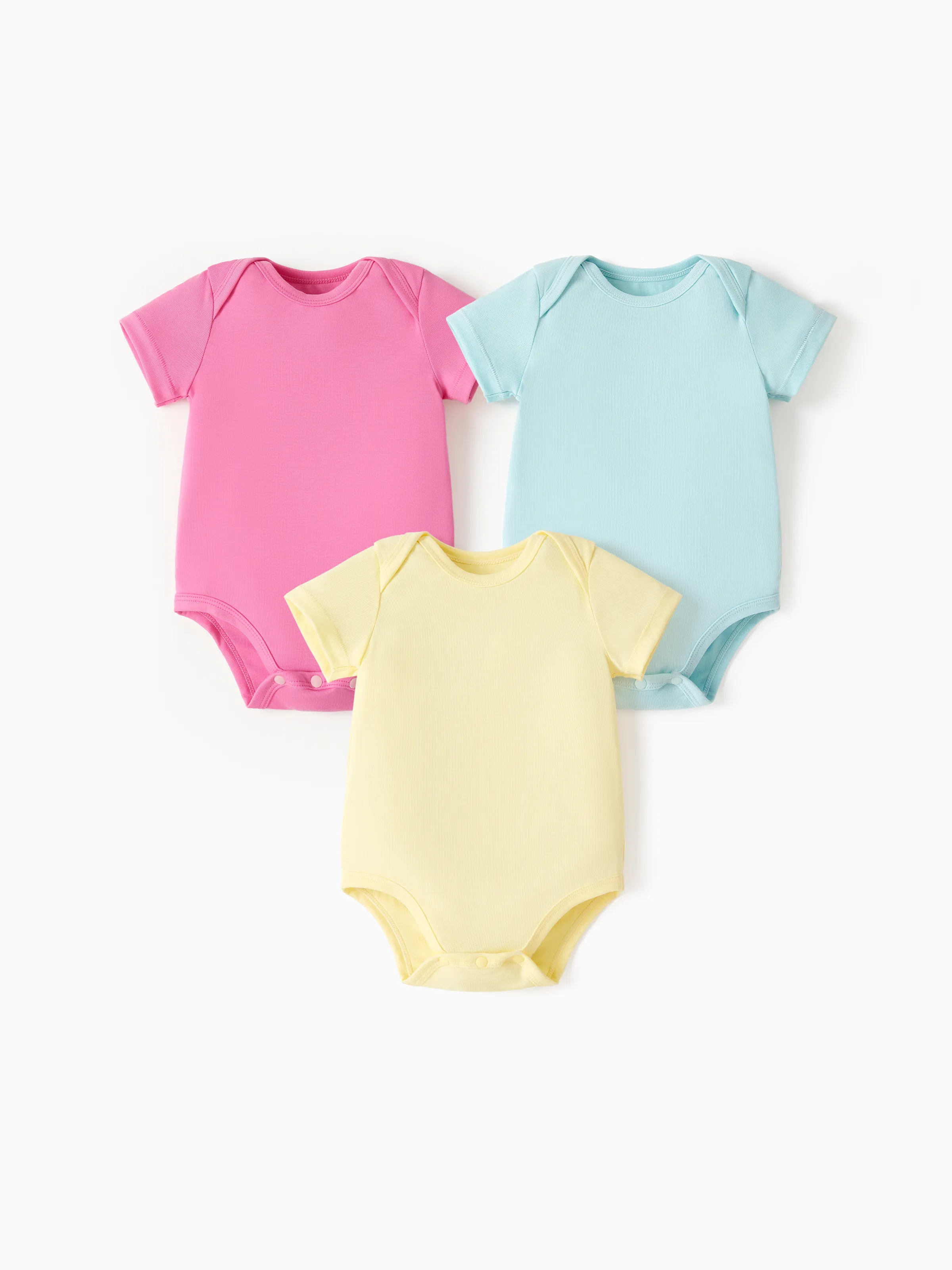 

Baby Boy/Girl 3-Pack Lyocell Solid Color Romper