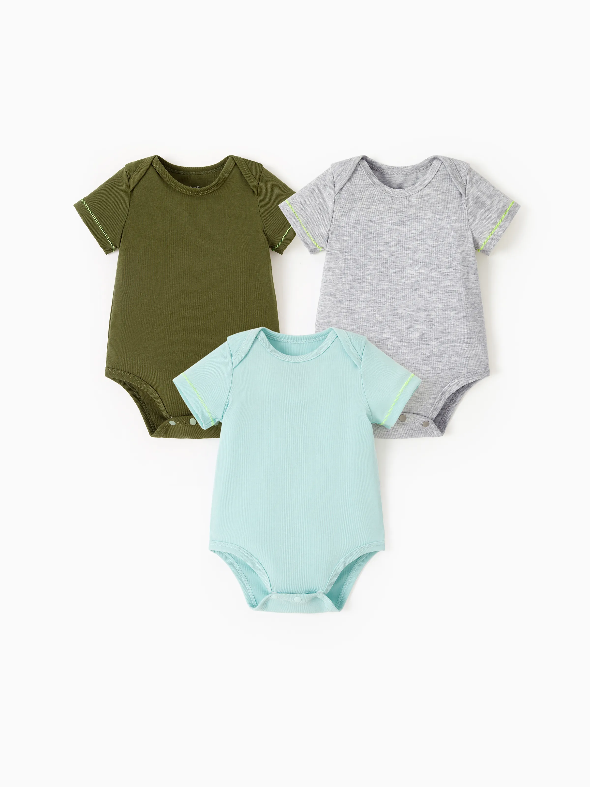 

Baby Boy/Girl 3-Pack Lyocell Solid Color Romper
