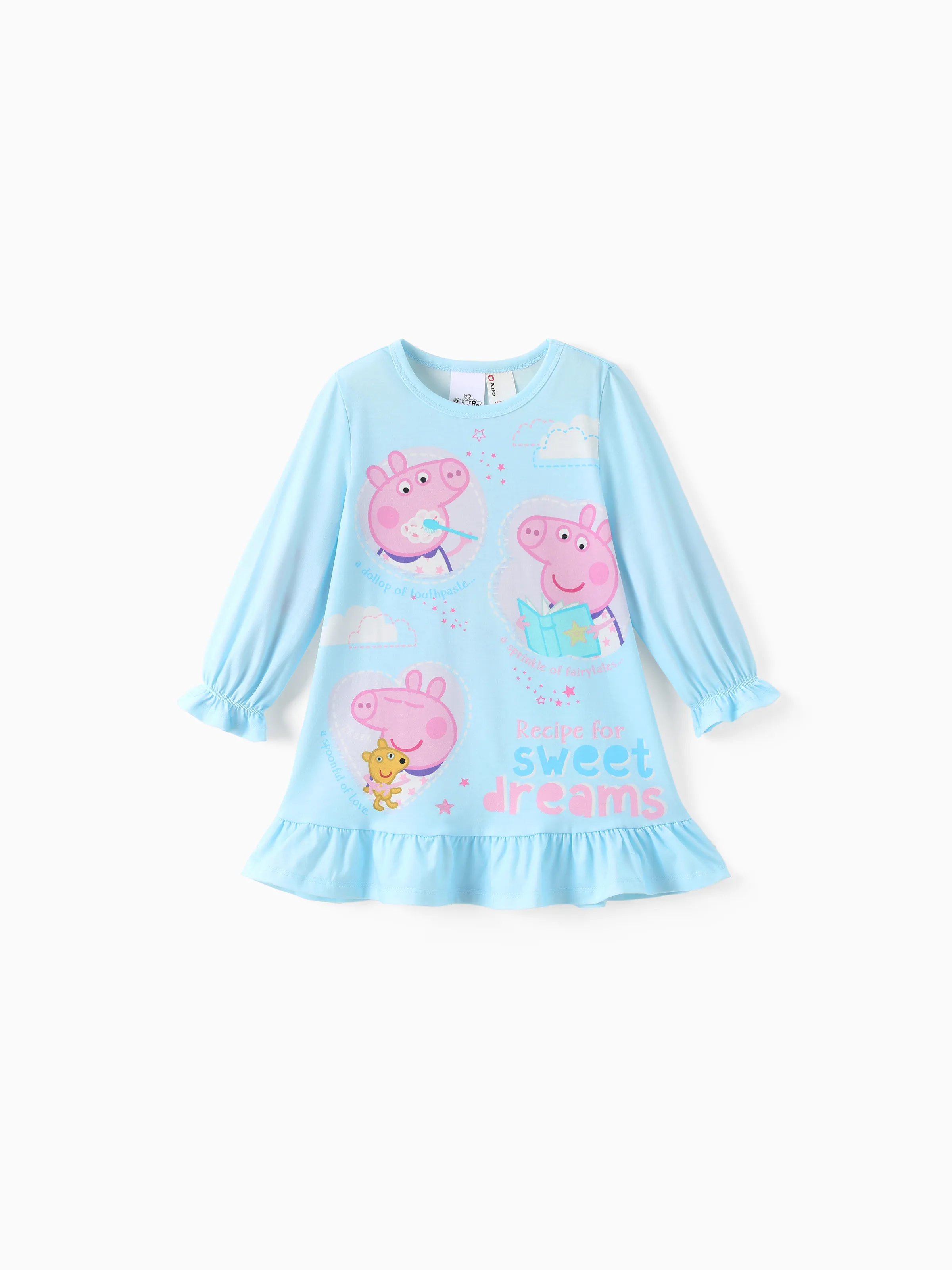 

Peppa Pig Toddler Girl Casual Ruffle Pajama Nightgown