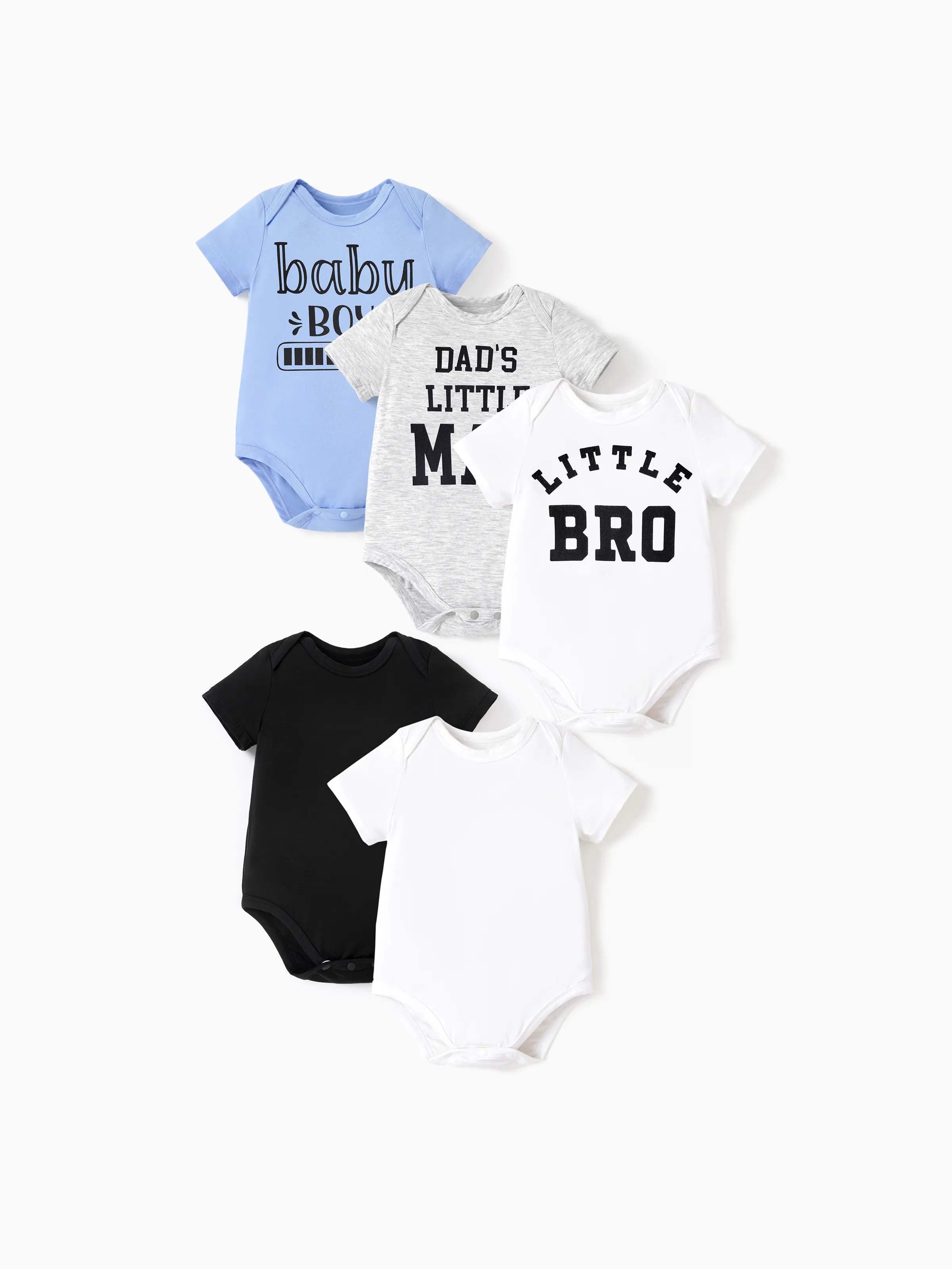 Bamboo 5-Pack Baby Boy/Girl Casual Romper