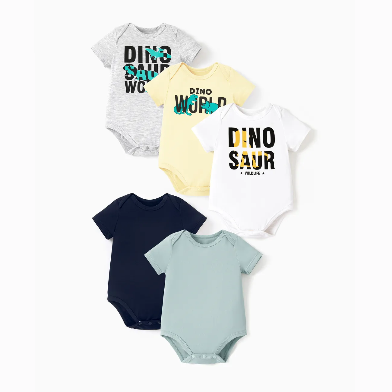 Bamboo 5-Pack Baby Boy/Girl Casual Romper