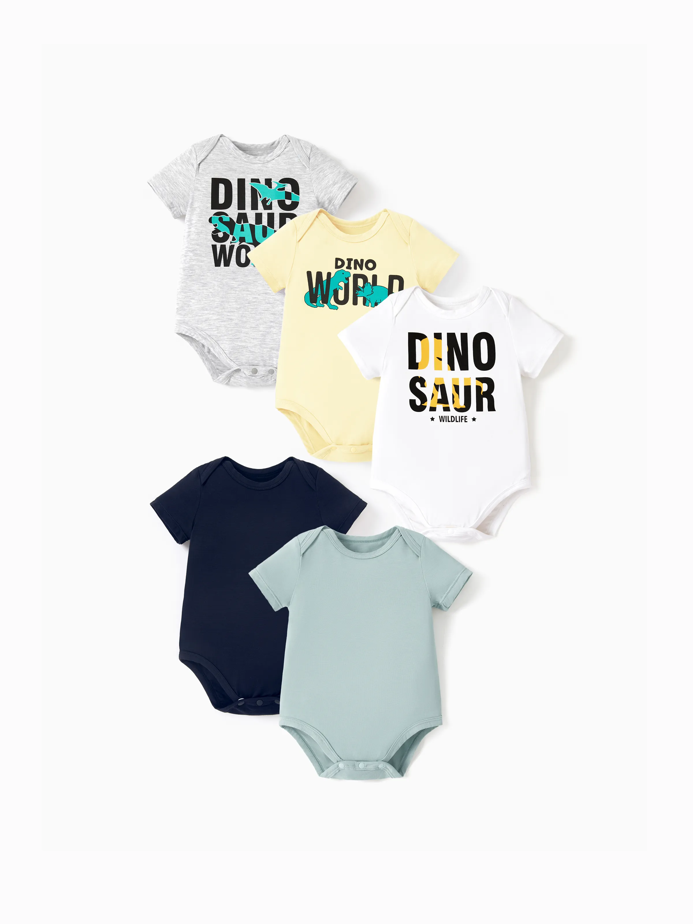 Bamboo 5-Pack Baby Boy/Girl Casual Romper