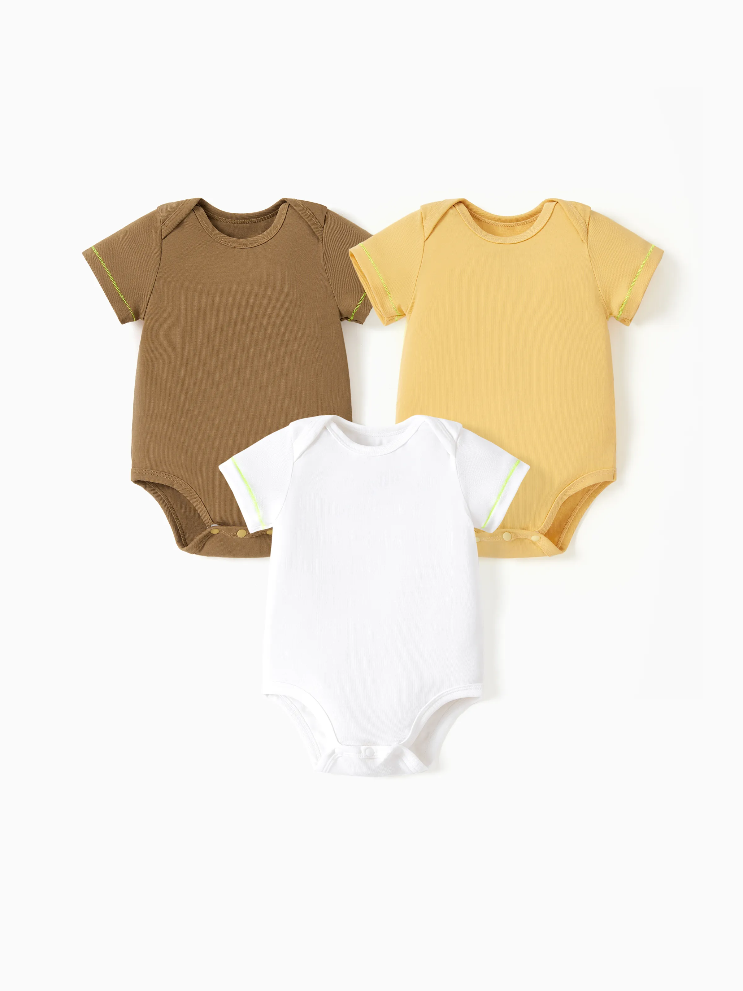 

Baby Boy/Girl 3-Pack Lyocell Solid Color Romper