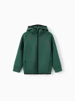 Jungen Zip Up Black Hoodie Lightweight Jacket – Stretchy Air Layer Sweatshirt mit durchgehendem Reißverschluss grün