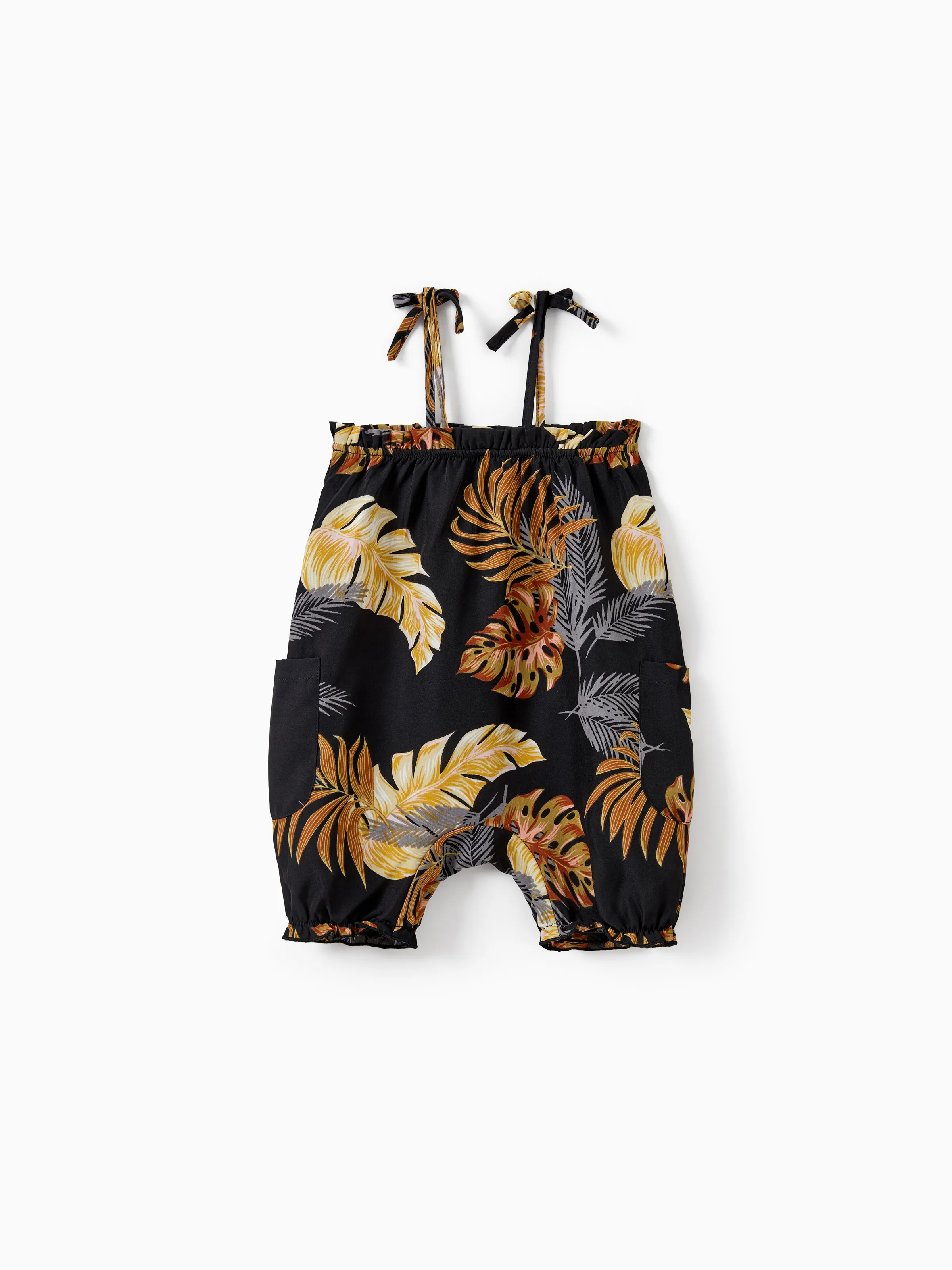 

Family Matching Floral Print Beach Wear Short-sleeve Shirt or Camisole top and Wide-Leg Pants Set for Summer Vacation Family Looks