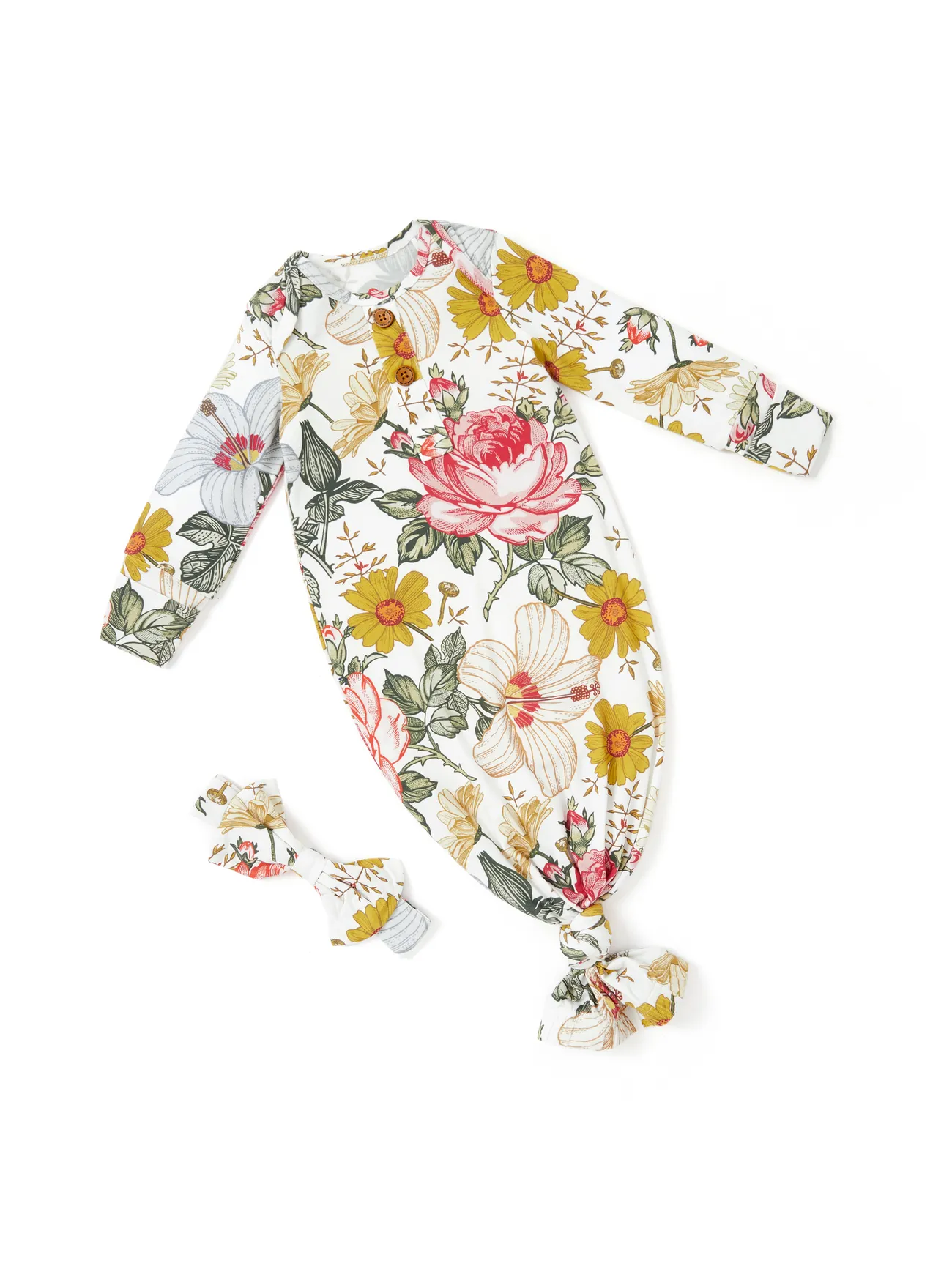 Color block - Bamboo Baby Girl Sleeping Bag with Headband - image 2