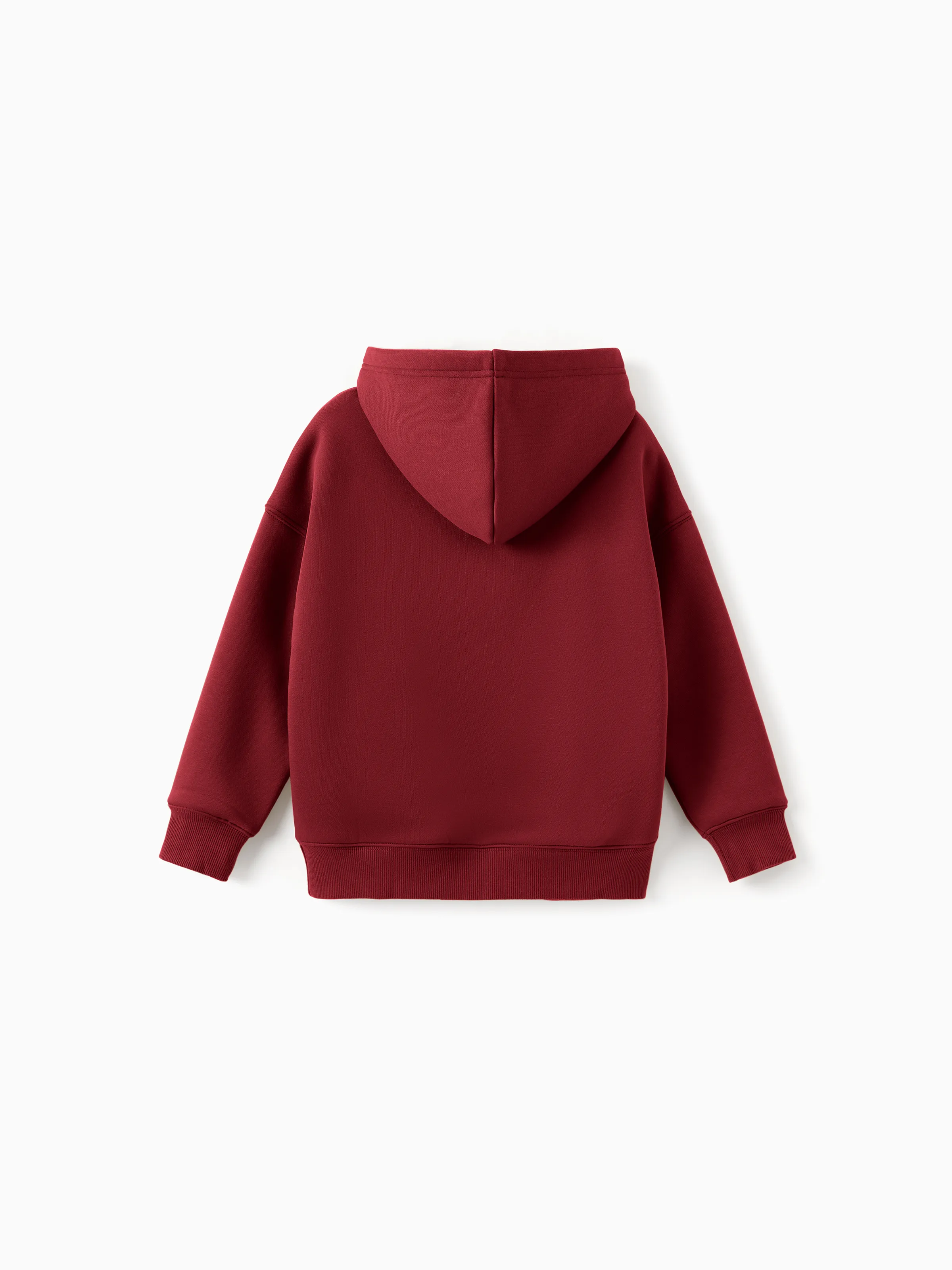 Sudadera con capucha térmica de color sólido para niños con tela de retención de calor por infrarrojo lejano