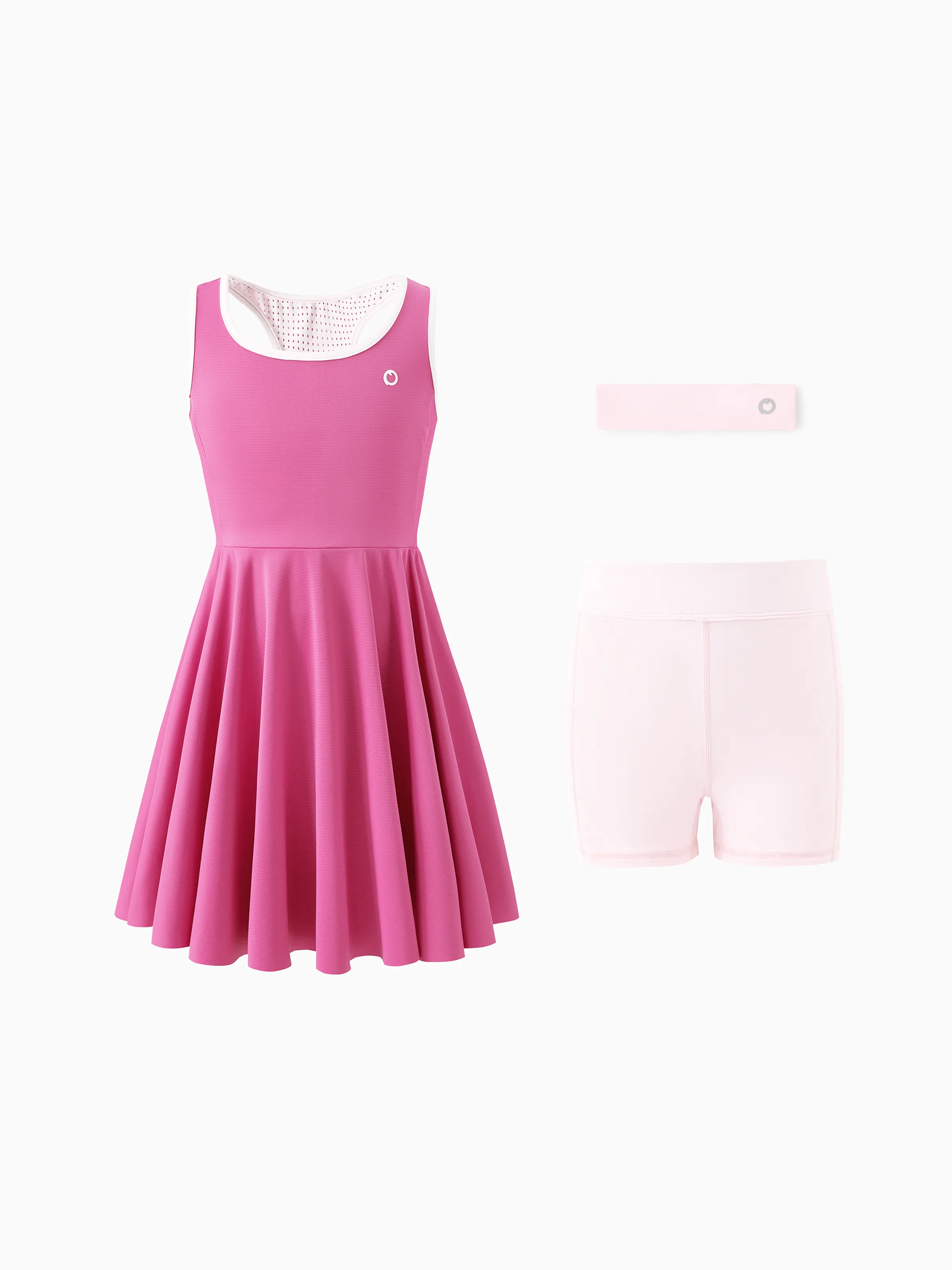 Kind Mädchen Athletic Tennis Kleid Kleid mit Stirnband & Bambus Viskose Shorts mit Taschen