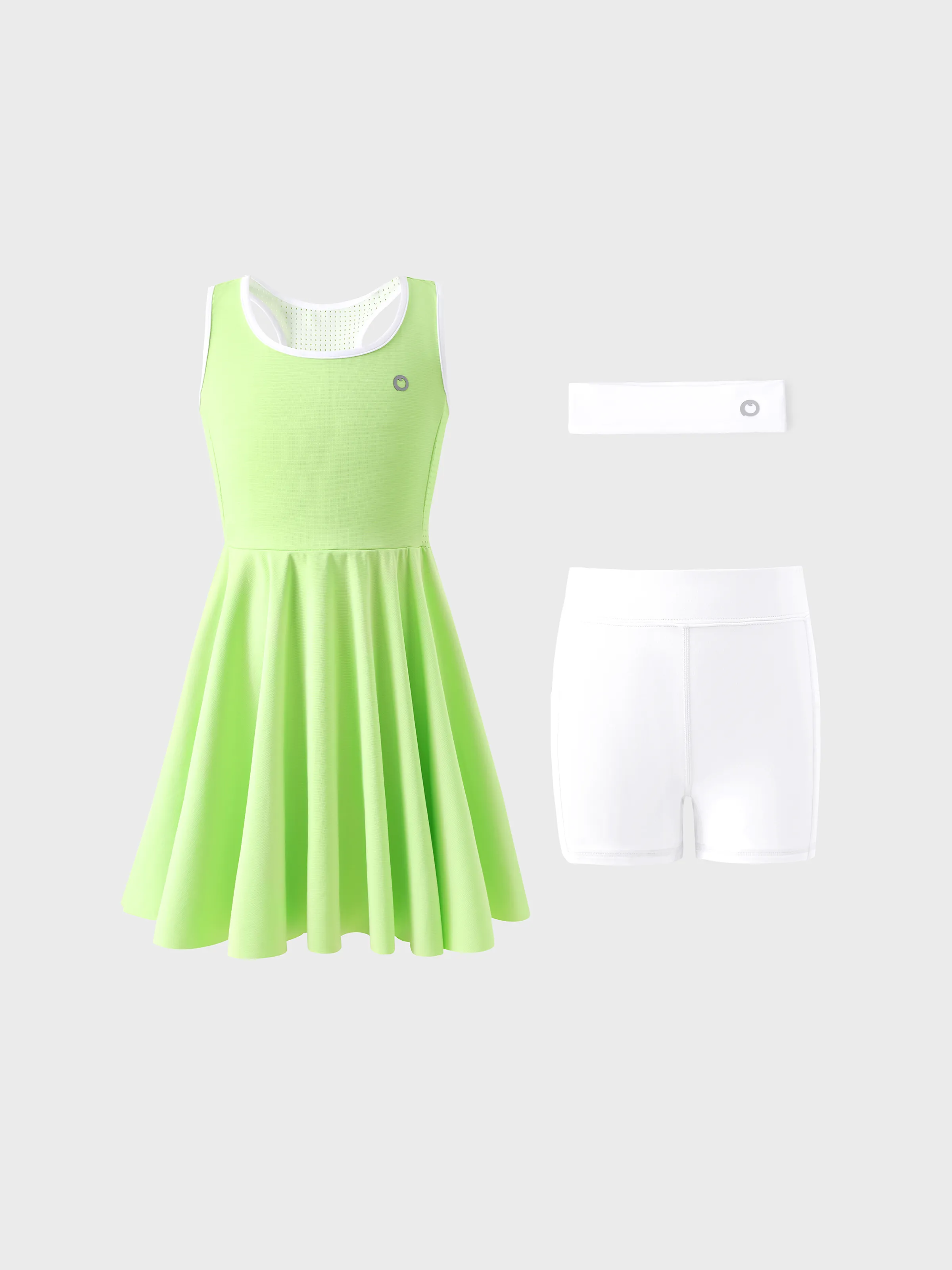 Kind Mädchen Athletic Tennis Kleid Kleid mit Stirnband & Bambus Viskose Shorts mit Taschen