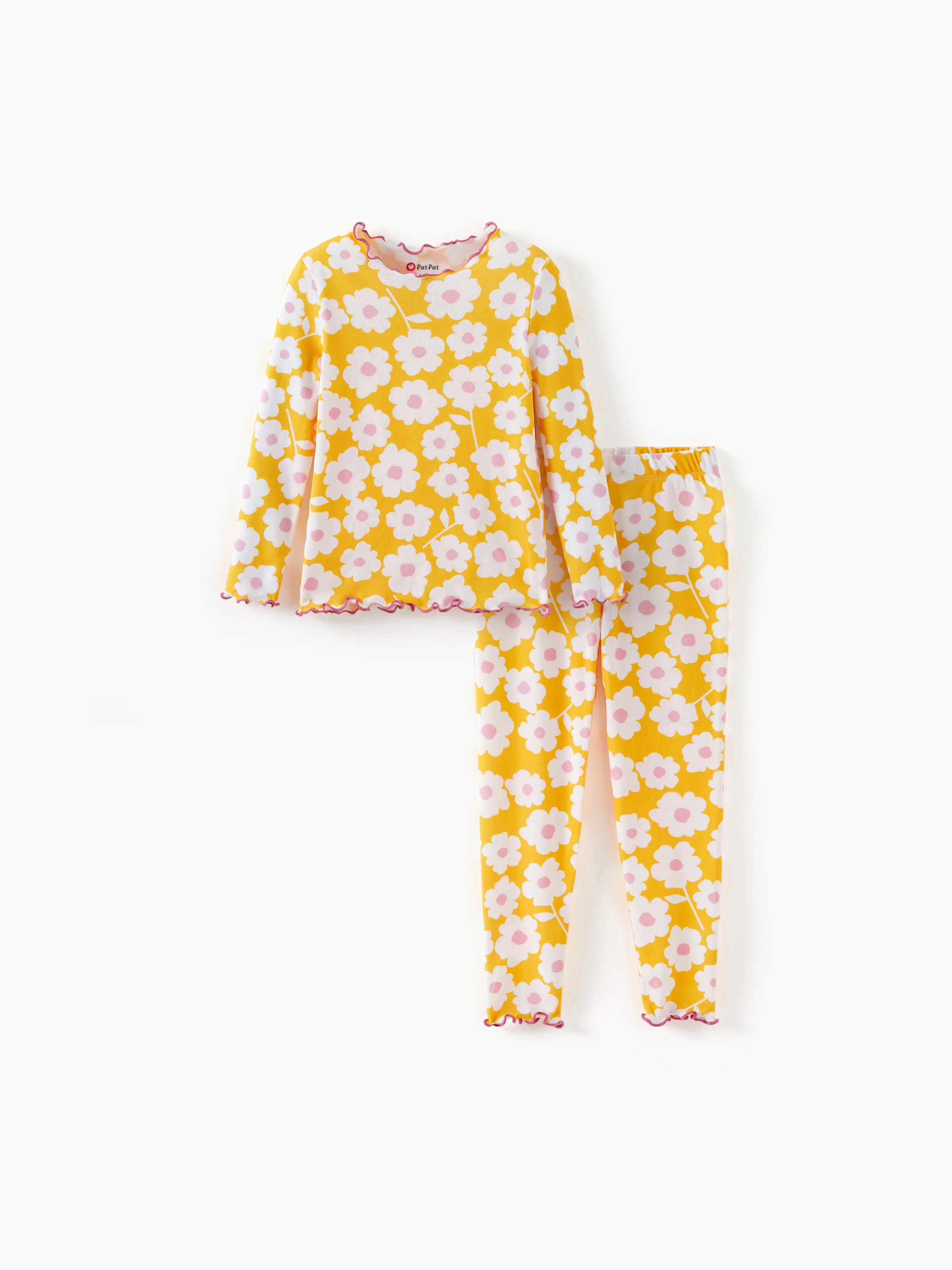 Halloween Pyjama Set 2-teiliger Modal Pyjama mit kindlichem Aufdruck für Kleinkind / Kinder ( eng anliegend ) gelb