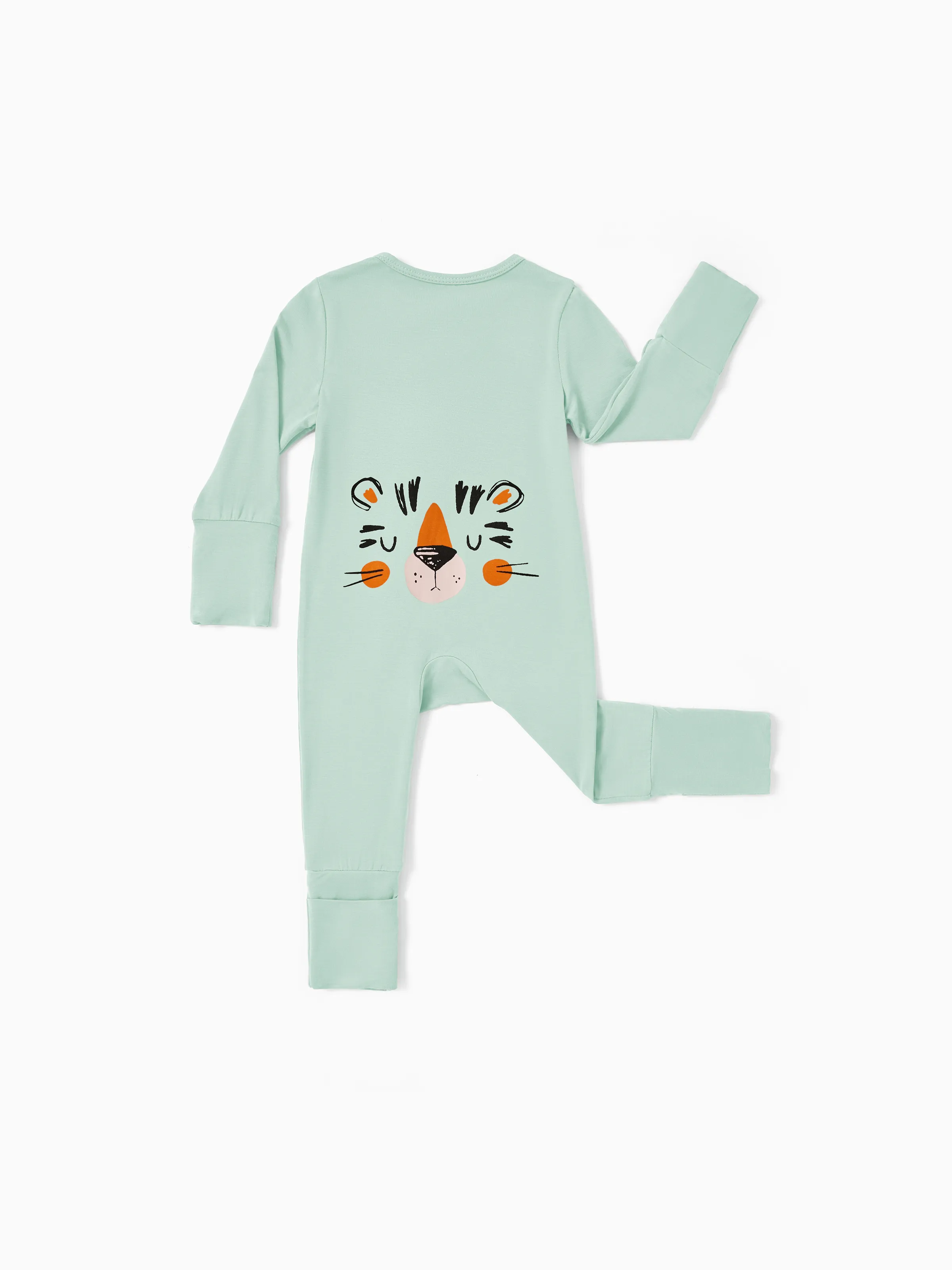 

Bamboo Baby Boy / Girl Childlike Animal Pattern Zipper Footie