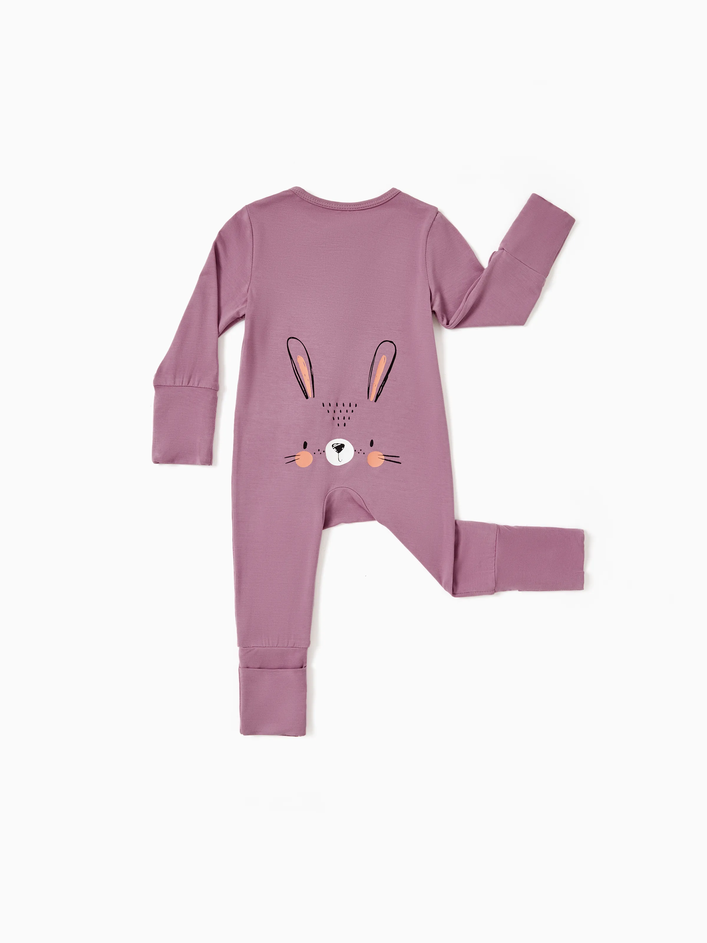 

Bamboo Baby Boy / Girl Childlike Animal Pattern Zipper Footie