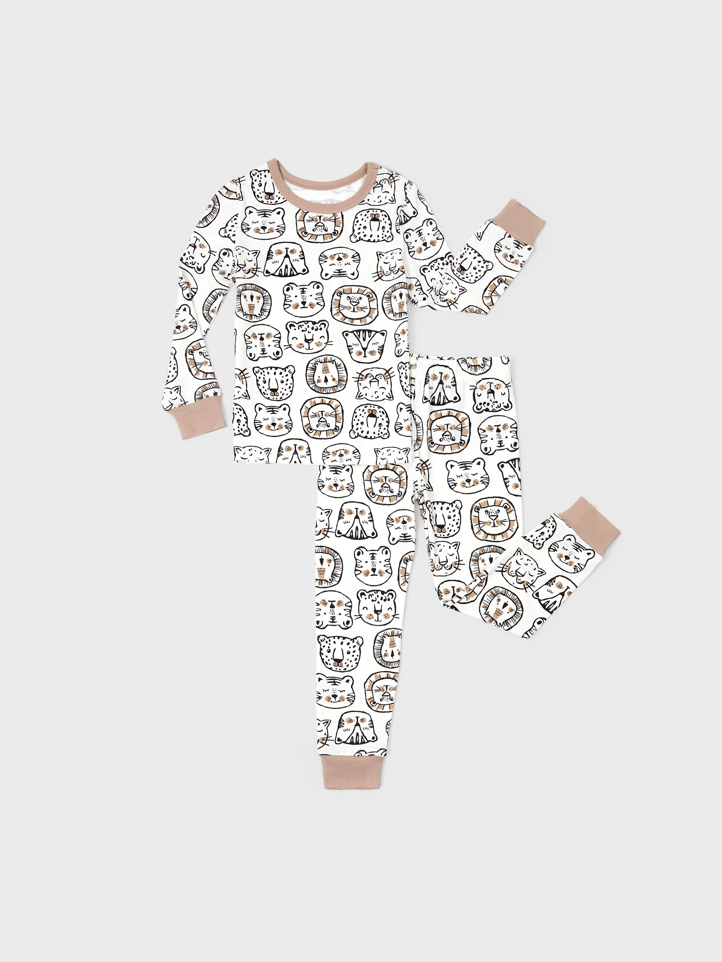 

Baby / Toddler Bamboo Pajamas With Childlike Print (2-piece Snug-Fitting)