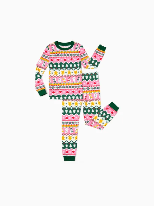 

Toddler / Kids Girl Bamboo Pajamas With Childlike Print (2-Piece Snug-Fitting )