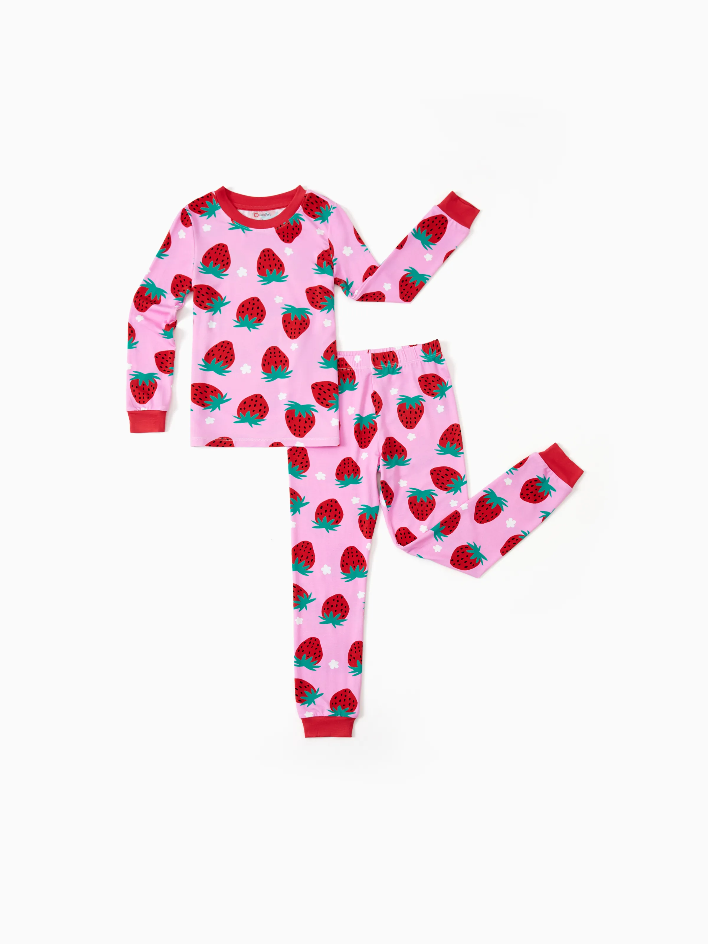 

Toddler / Kids Girl Bamboo Pajamas With Childlike Print (2-Piece Snug-Fitting )
