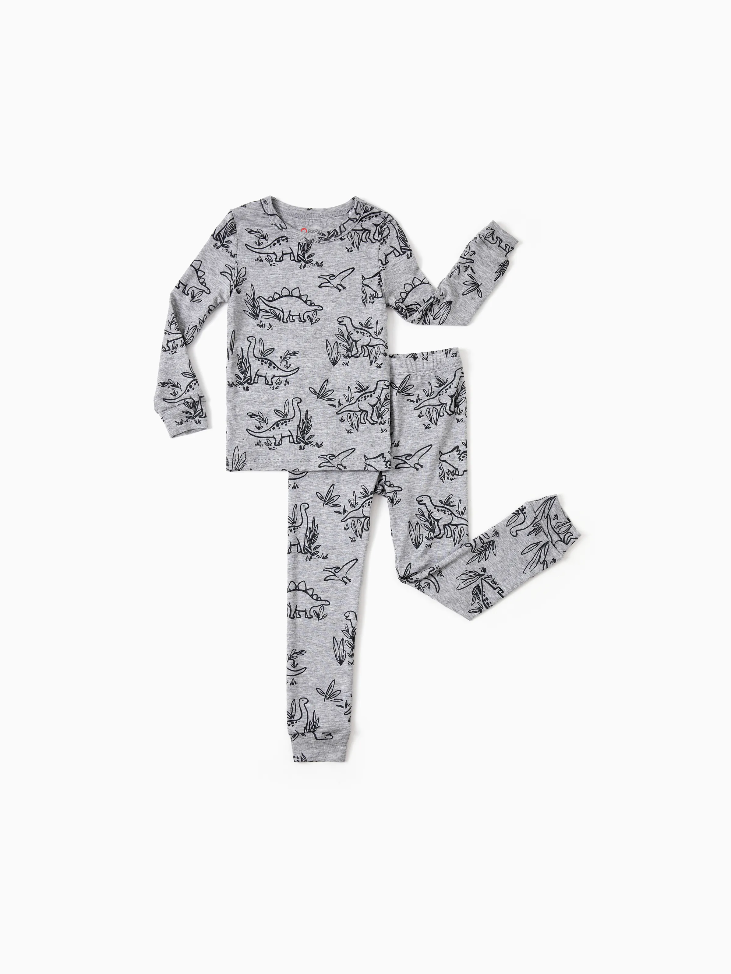 Pijamas para niños pequeños / niños con estampado animal (2 piezas ajustadas)