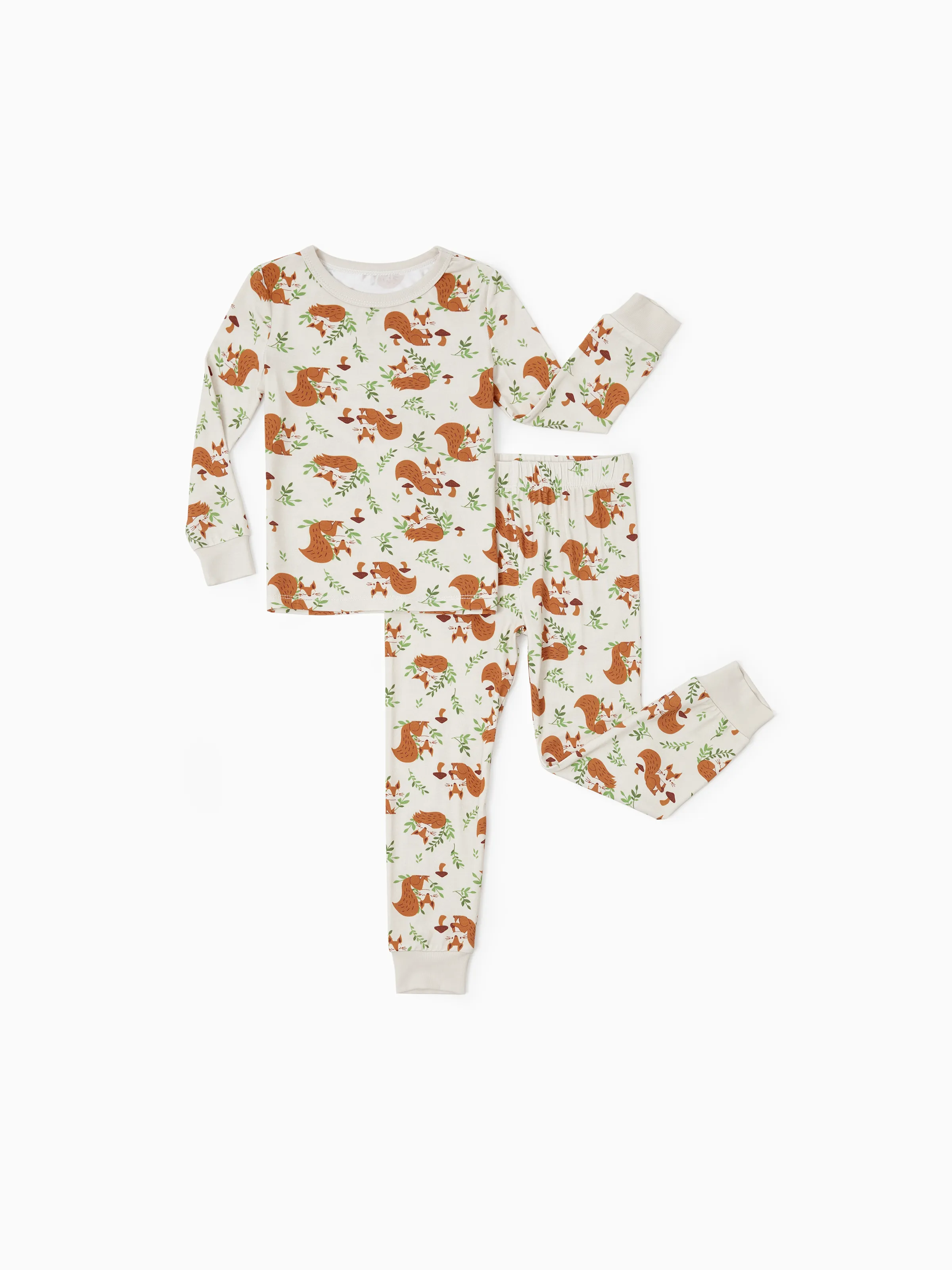 

Baby / Toddler Bamboo Pajamas With Childlike Print (2-piece Snug-Fitting)