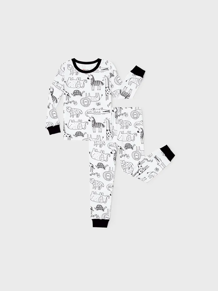 

Baby / Toddler Bamboo Pajamas With Childlike Print (2-piece Snug-Fitting)