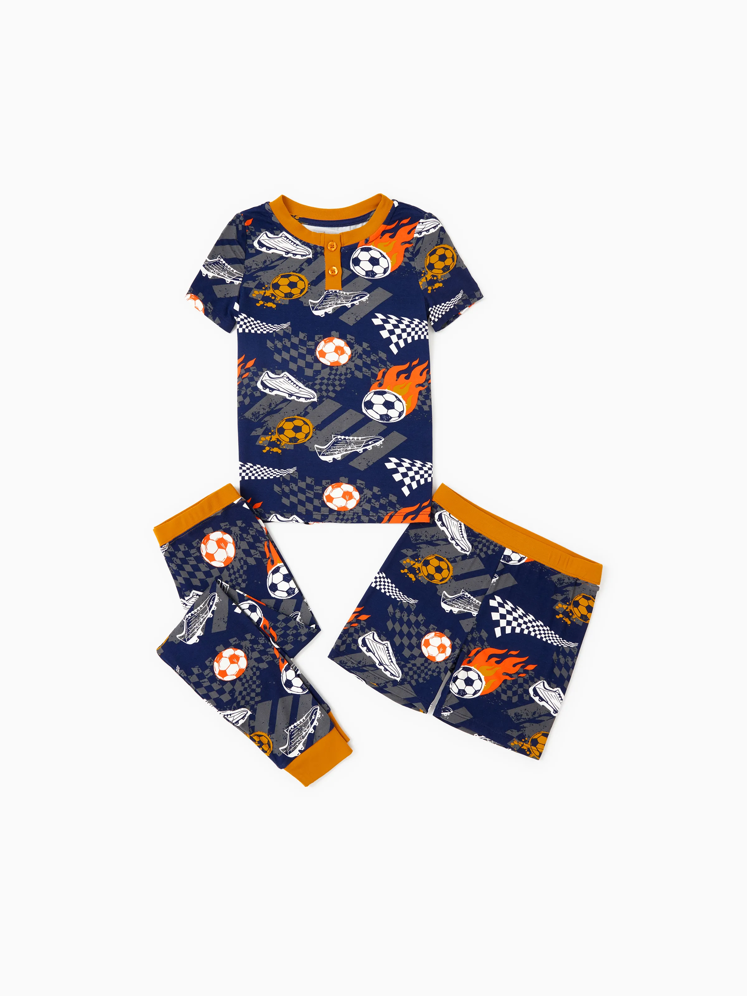 

Toddler / Kids Bamboo Pajamas With Playful Print (3-piece Snug-Fitting)