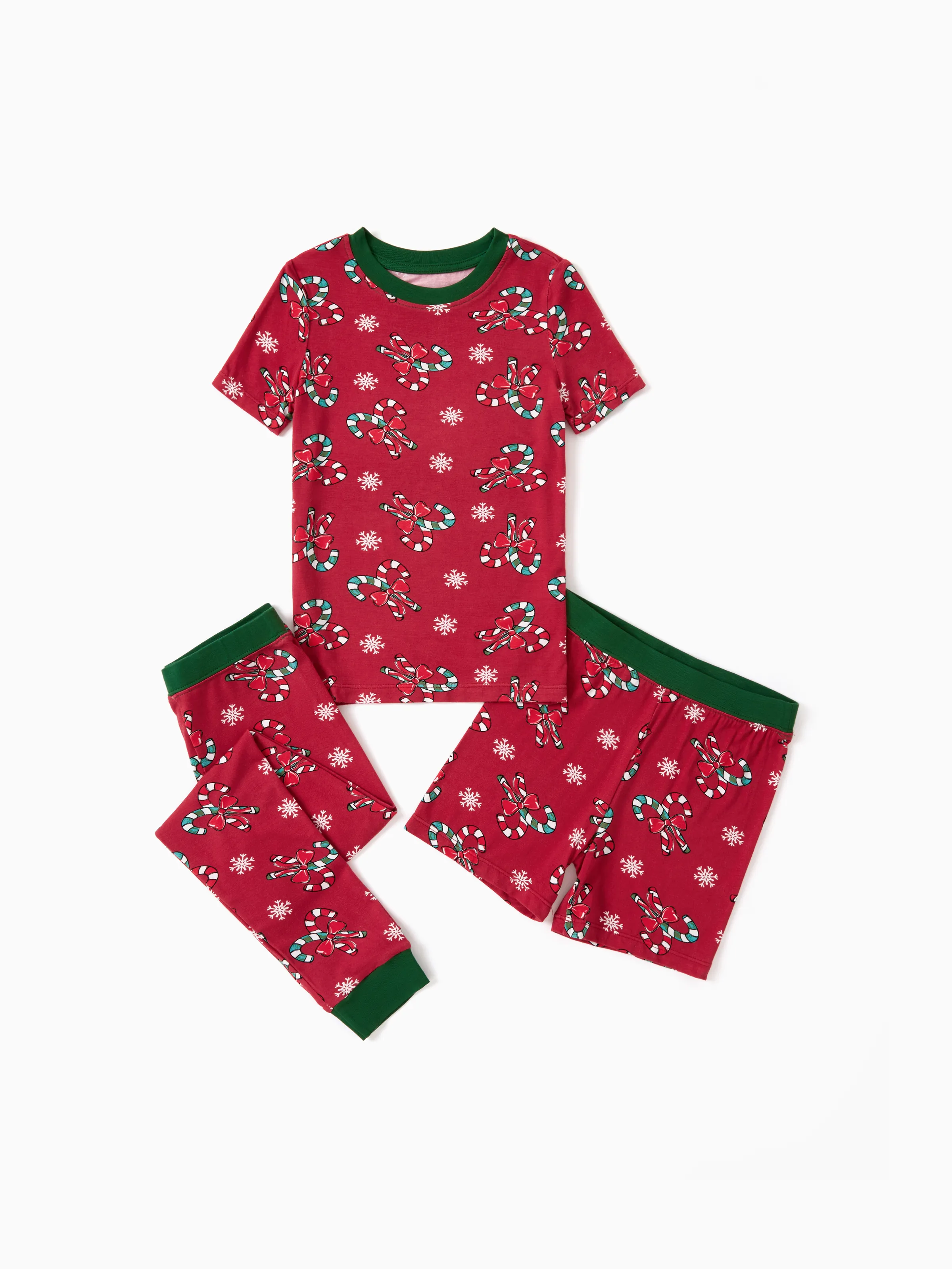 

Toddler / Kids Girl Bamboo Pajamas With Playful Print(3-piece Snug-Fitting)