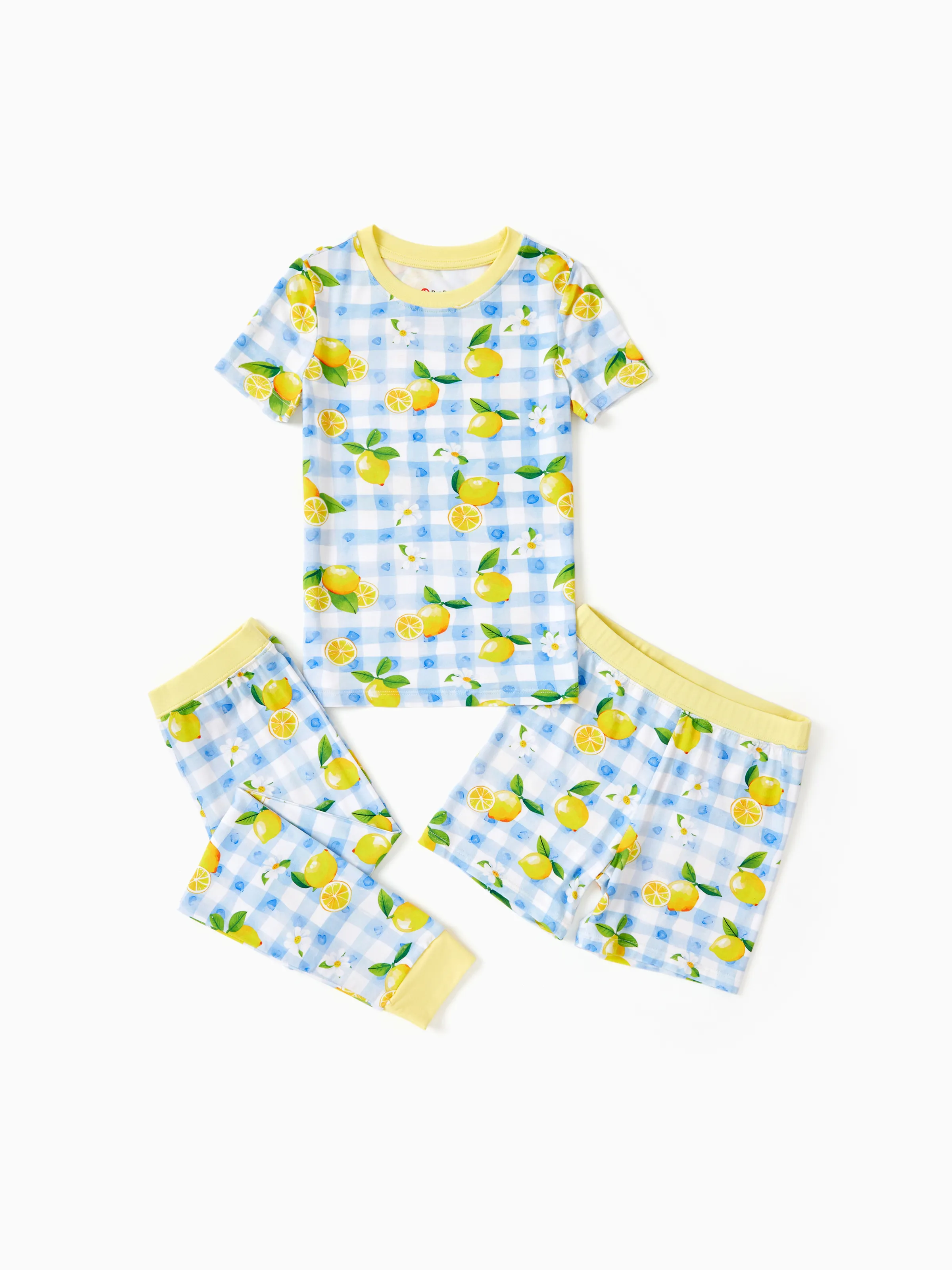 

Toddler / Kids Girl Bamboo Pajamas With Playful Print(3-piece Snug-Fitting)