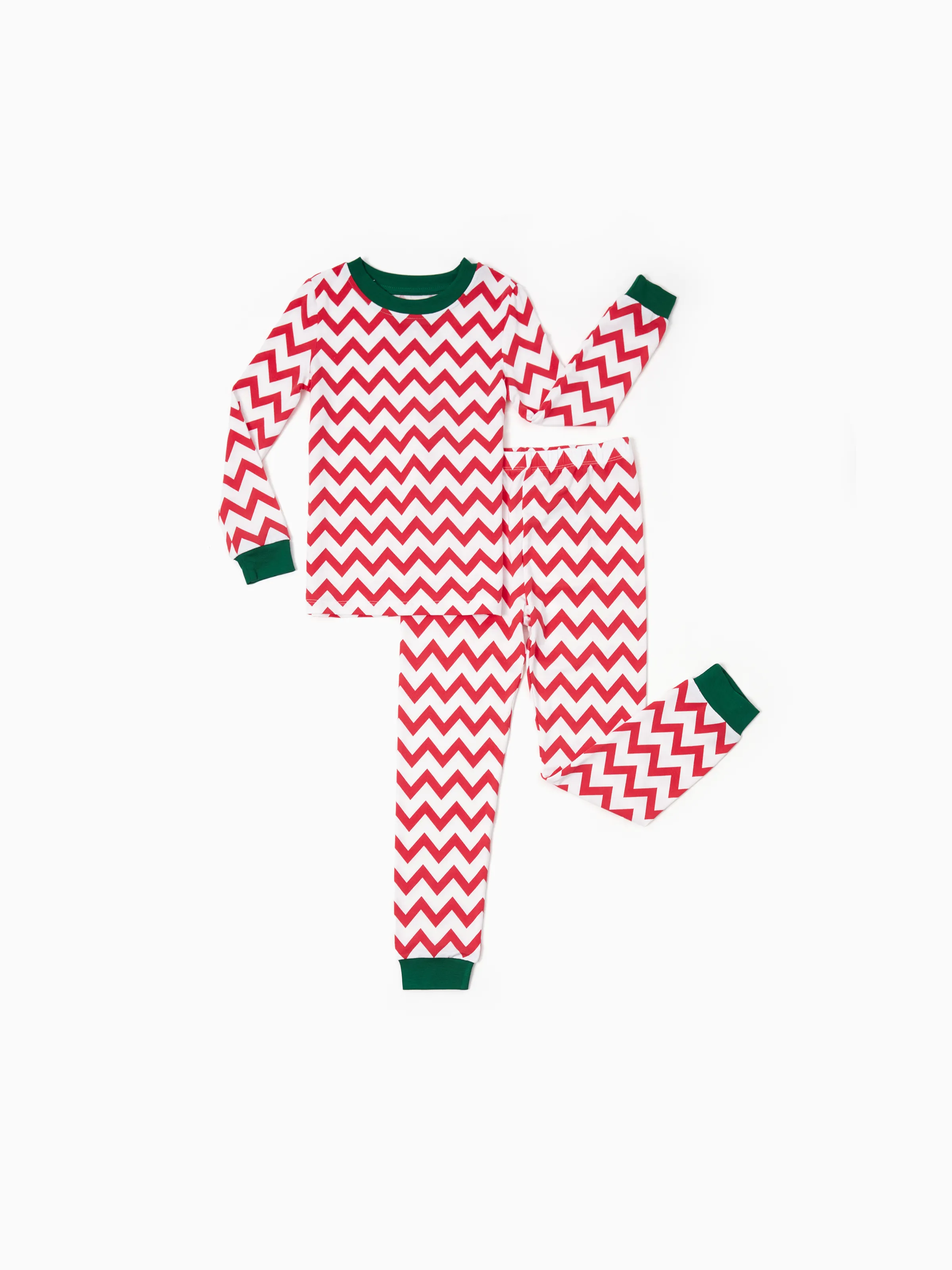 Christmas / Halloween Pajamas 2-piece Pajama Set With Childlike Print for Toddler / Kids ( Snug-Fitting ) Color block