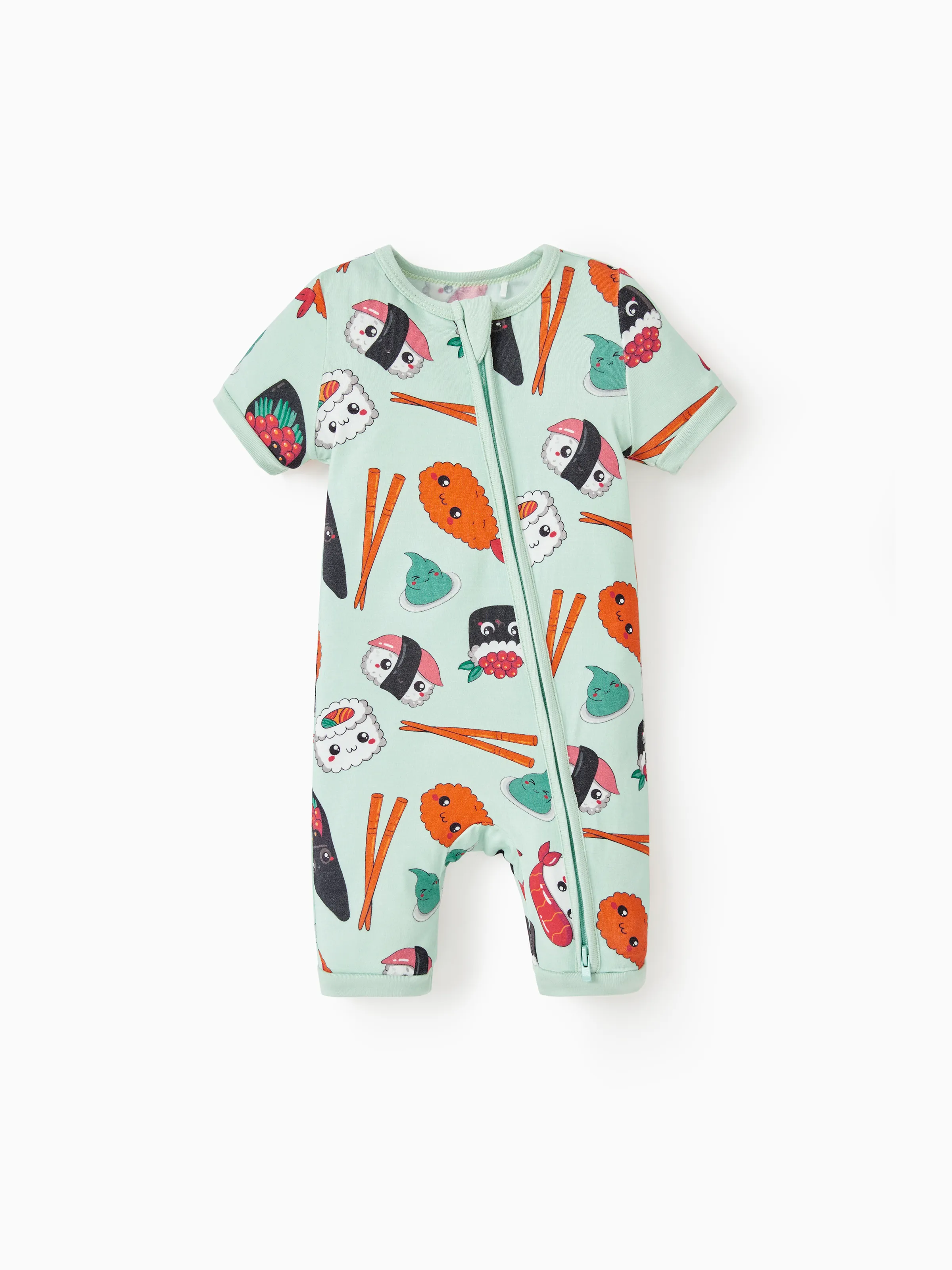 

Bamboo Baby Boy / Girl 2 Way Zipper Anti Slip Childlike Food Pattern Bamboo Sleepwear (Snug-Fitting)