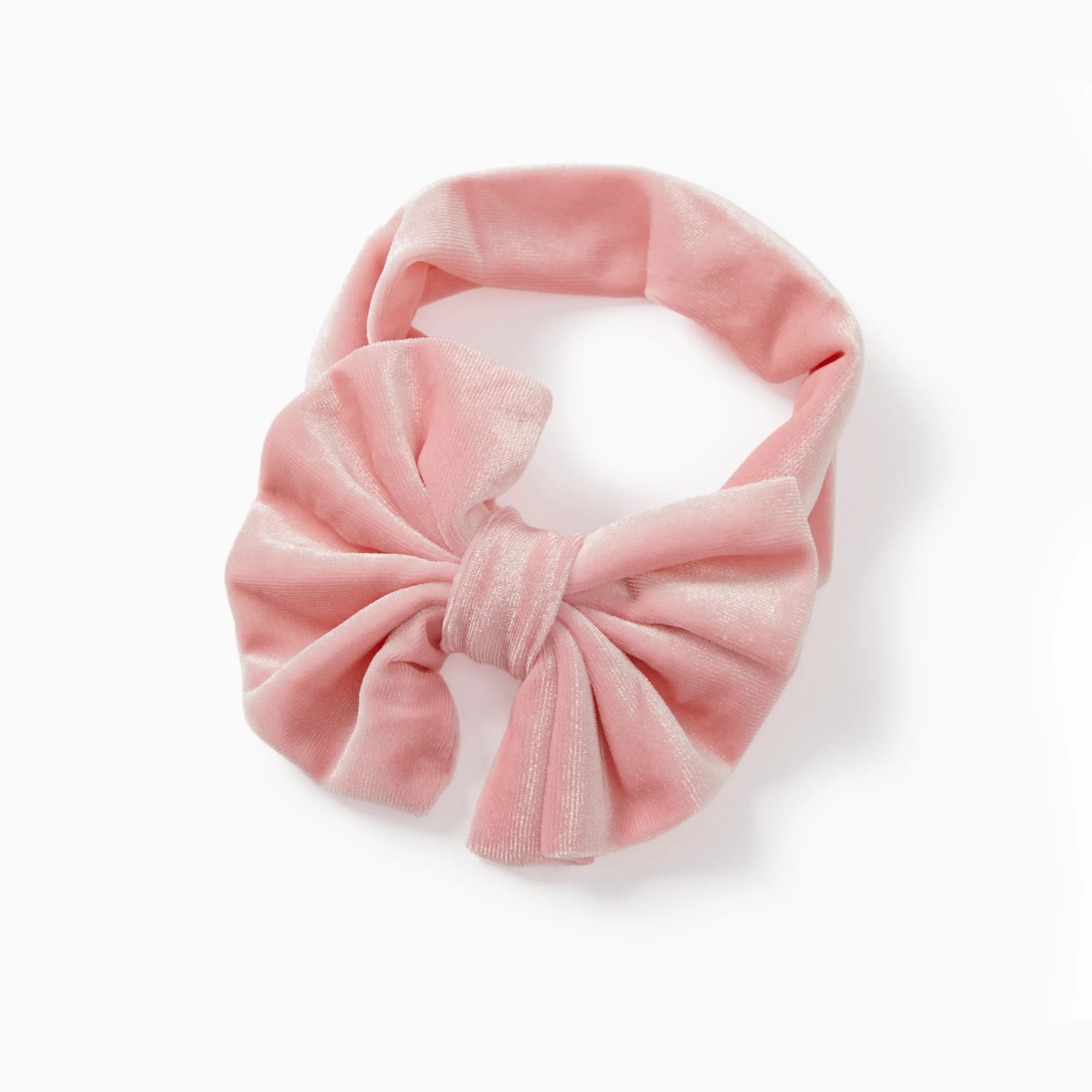 Solid Color Bowknot Headbands for Girls Pink
