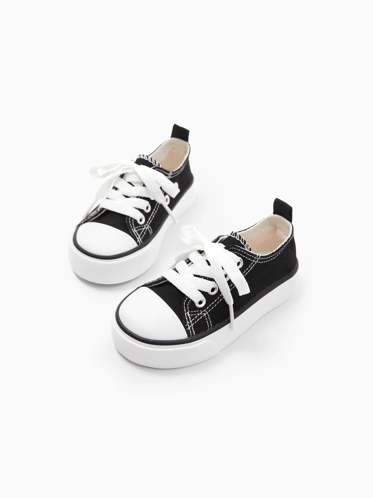 Toddler / Kid Solid Soft Sole Canvas Shoes (Letters on the heel and tongue of the shoe) (Random delivery of different soles)