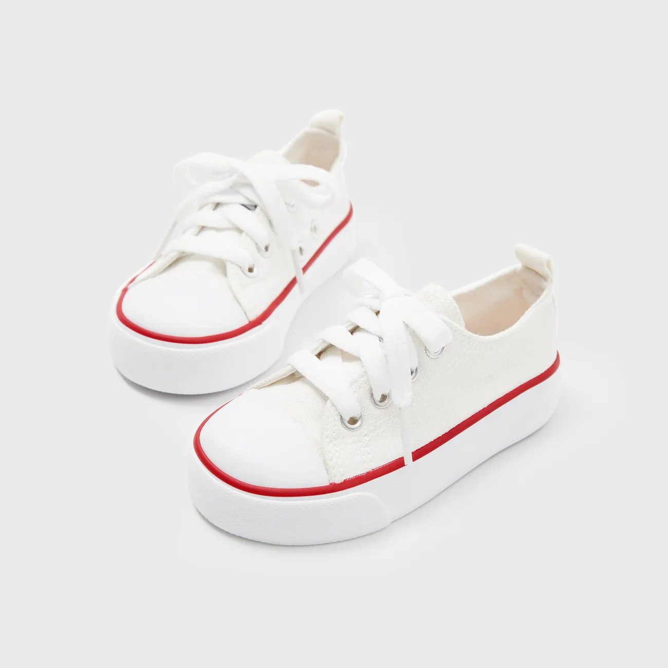Toddler / Kid Solid Soft Sole Canvas Shoes (Letters on the heel and tongue of the shoe) (Random delivery of different soles)