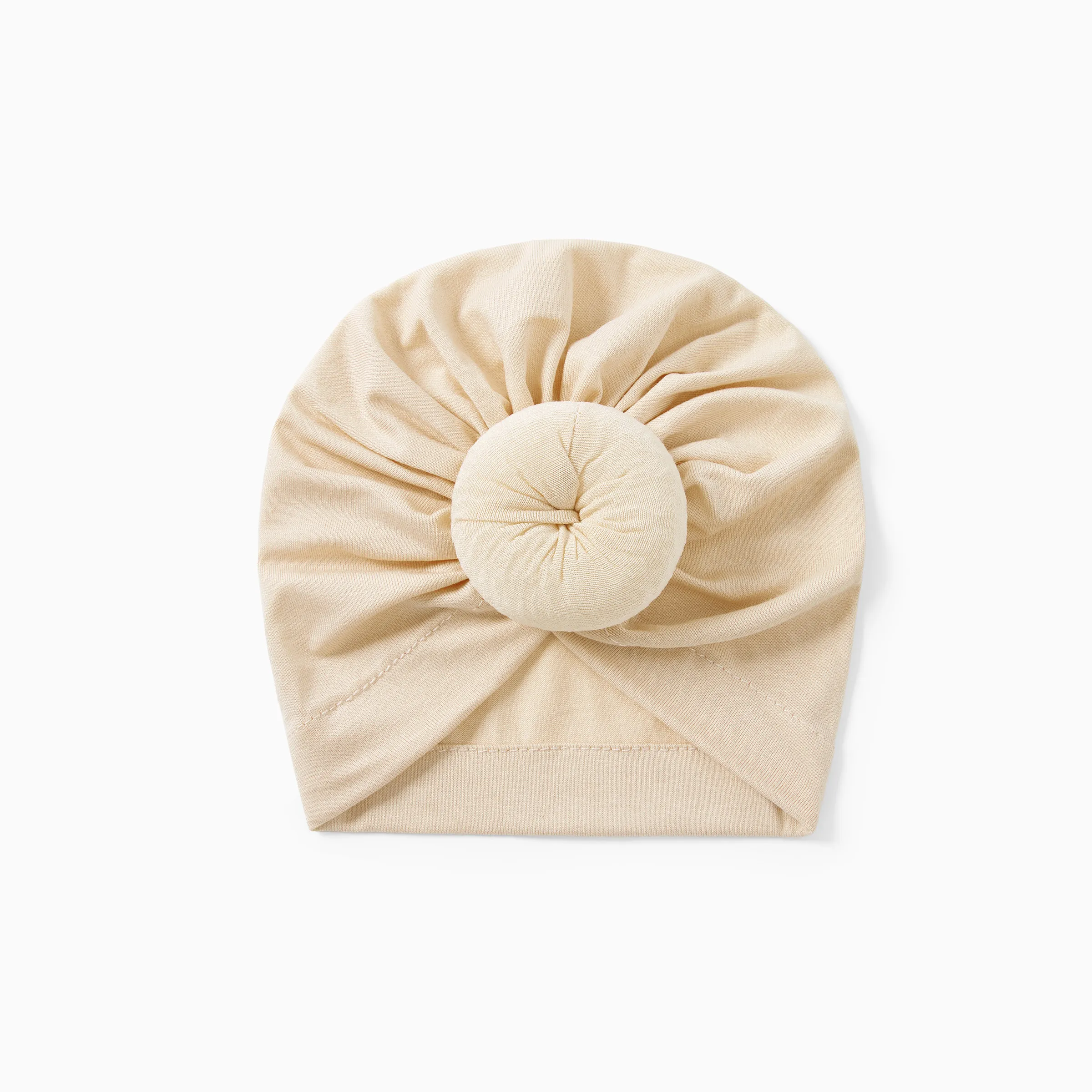 Baby / Toddler Sweet Solid Knot Newborn Hat Beige