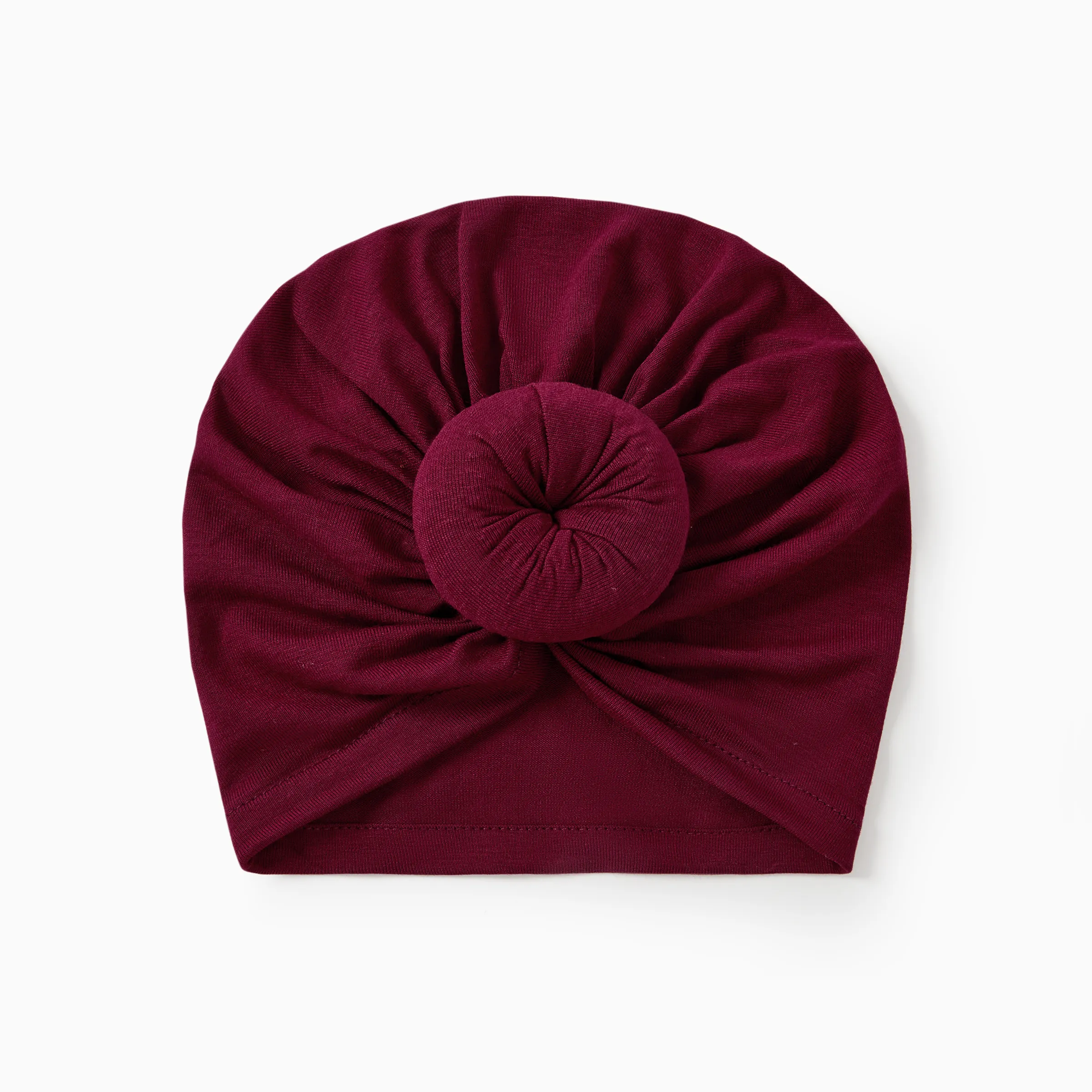 Baby / Toddler Sweet Solid Knot Newborn Hat Burgundy