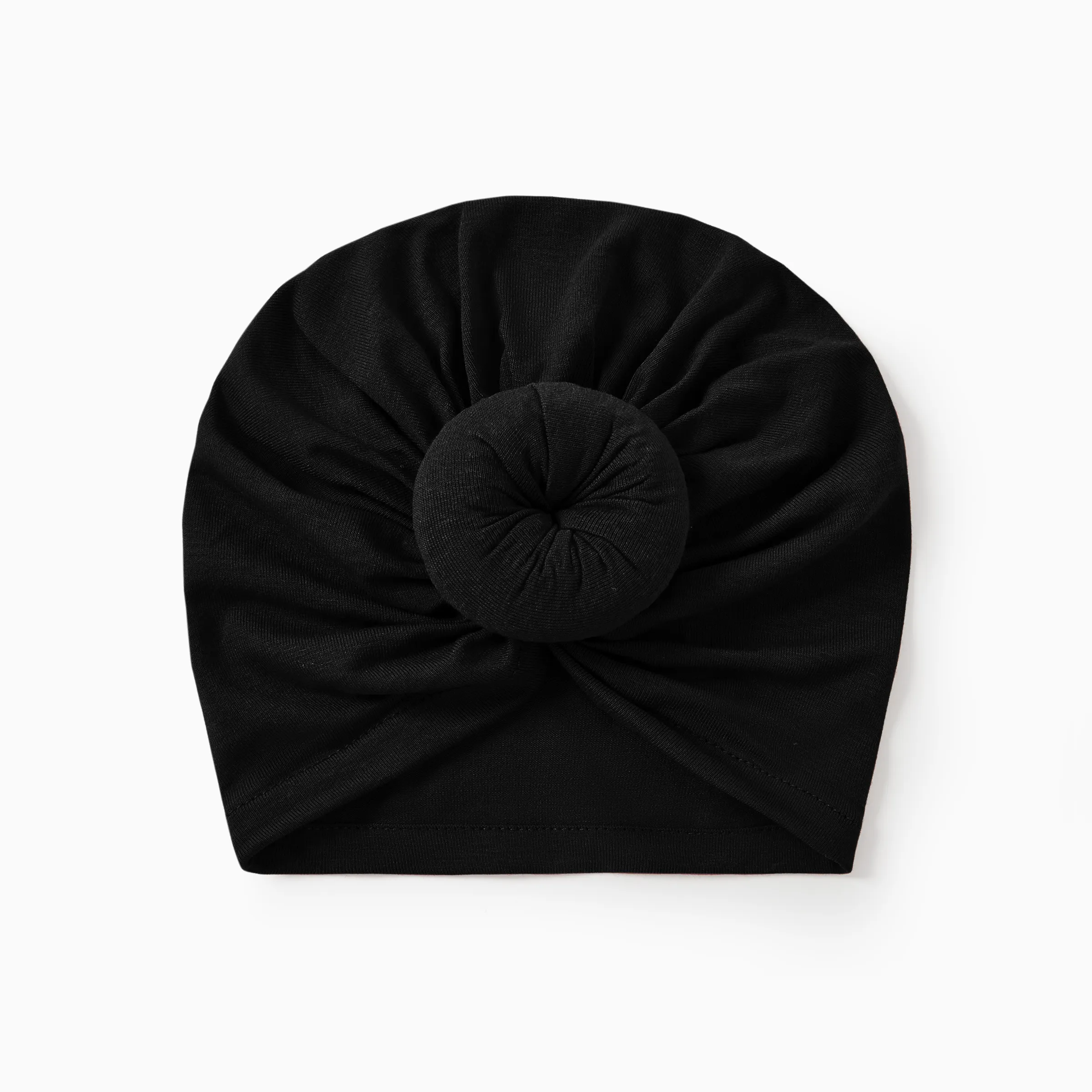 Baby / Toddler Sweet Solid Knot Newborn Hat Black