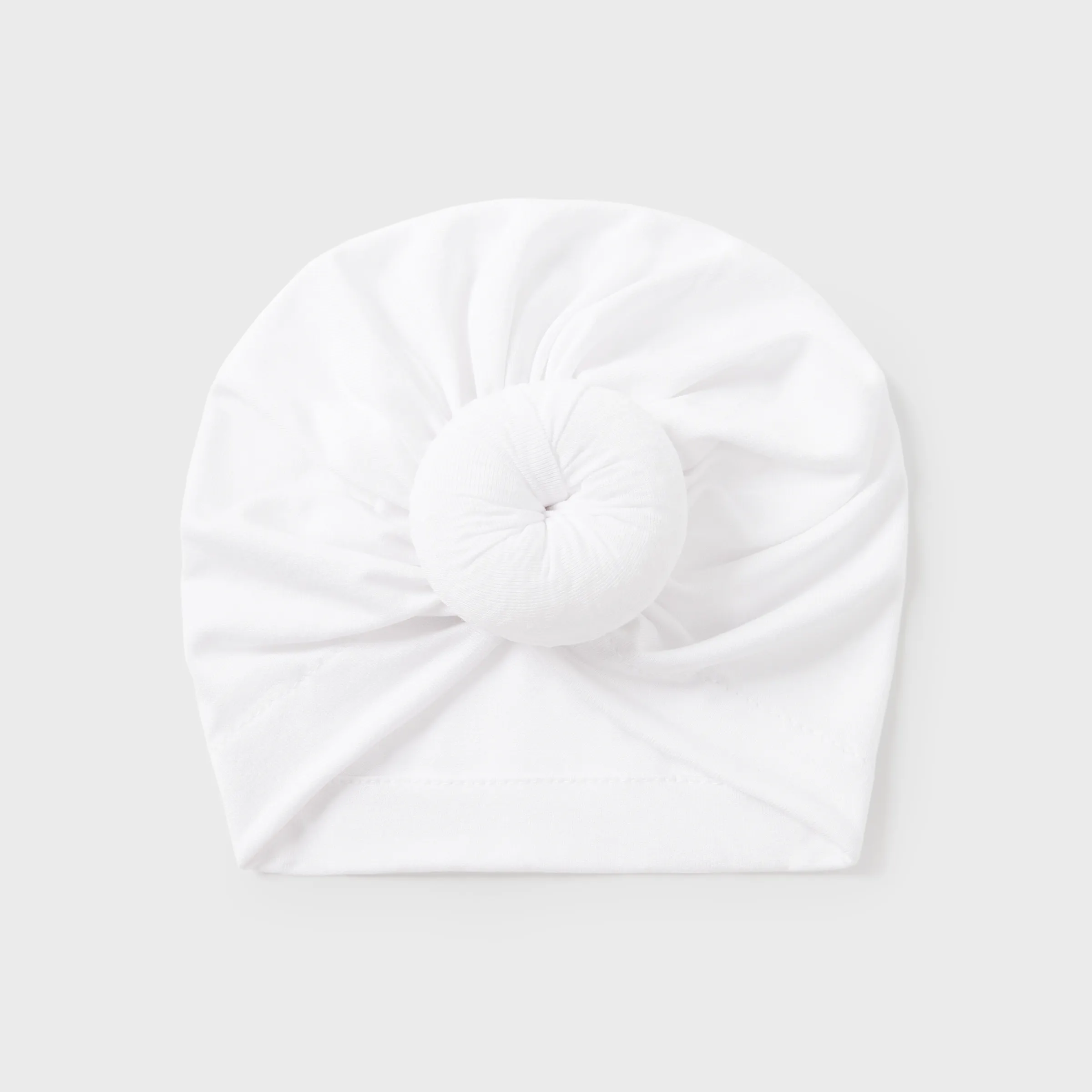 Baby / Toddler Sweet Solid Knot Newborn Hat White