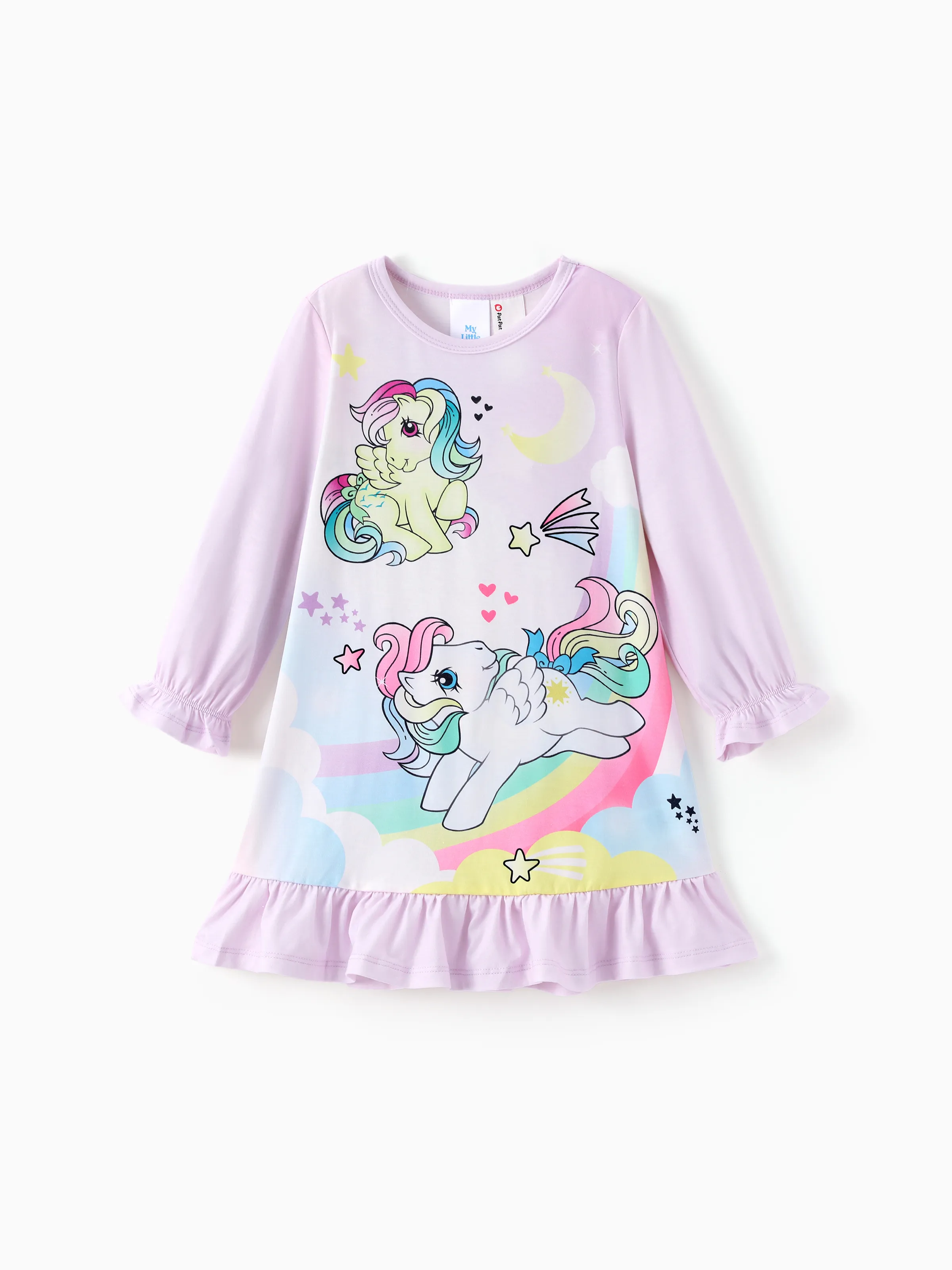 My Little Pony Toddler Girl Casual Ruffle Pajamas Nightgown 