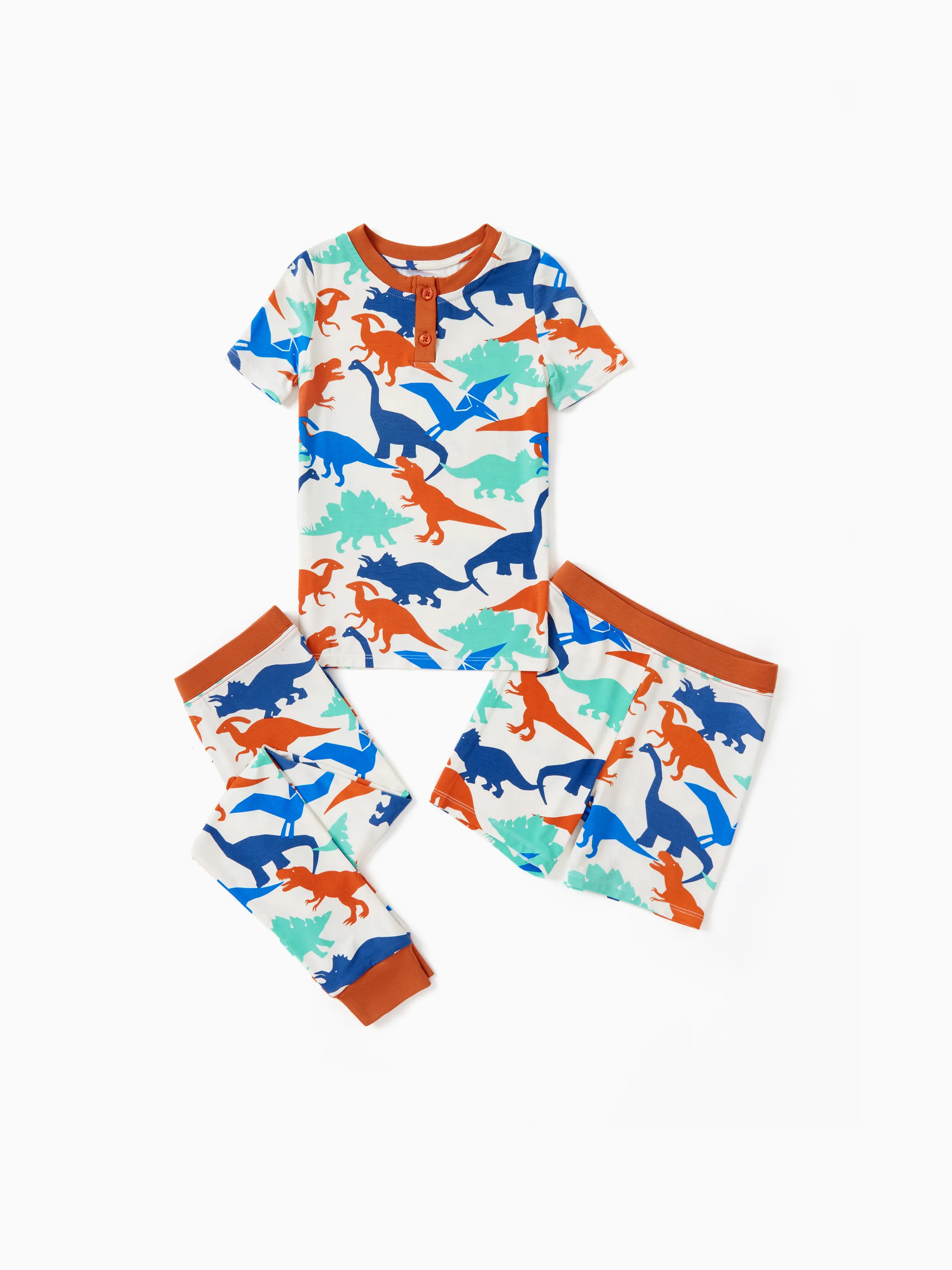 Toddler / Kids Bamboo Pajamas With Playful Print (3-piece Snug-Fitting)