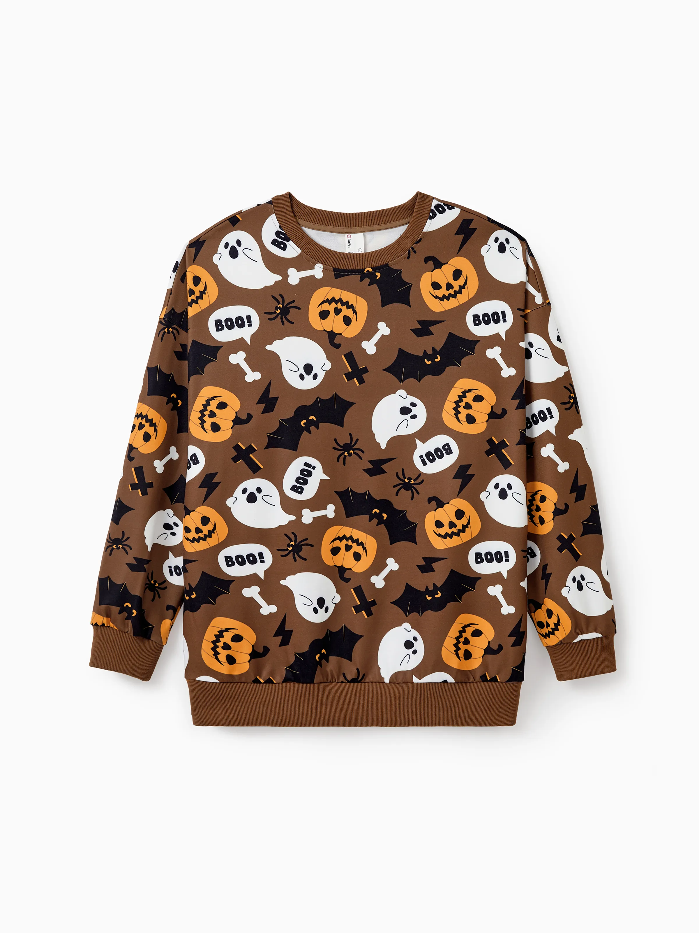 

Halloween Family Matching Outfit Pumpkin / Bat Print Long-sleeve Top or Tutu Dress .