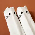 preciosas medias con diseño de gato para niña Blanco