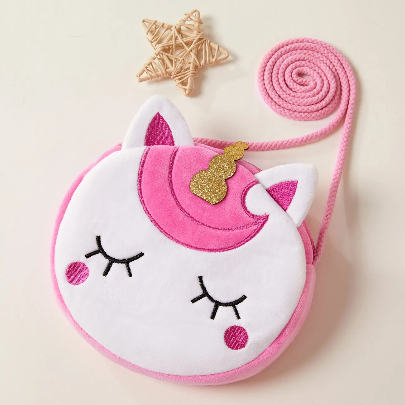 Toddler / Kid Cute Cartoon Unicorn Shoulder Bag for Girl Pink big image 1