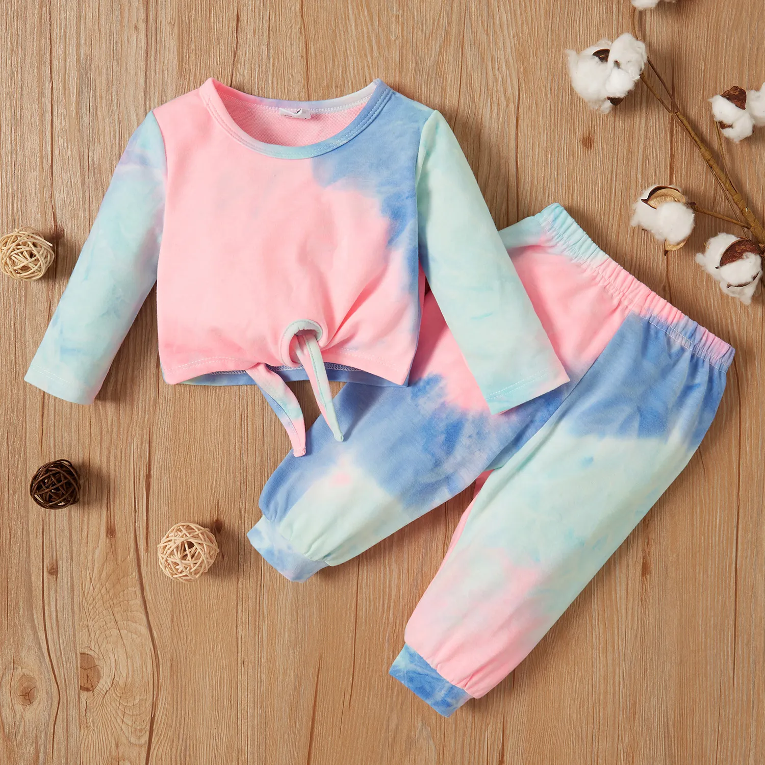 Baby Unisex Tie Dye Sets Blue big image 1