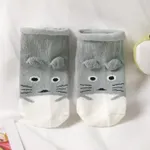 Baby-/Kleinkindkarikatur-mittlere Socken grau