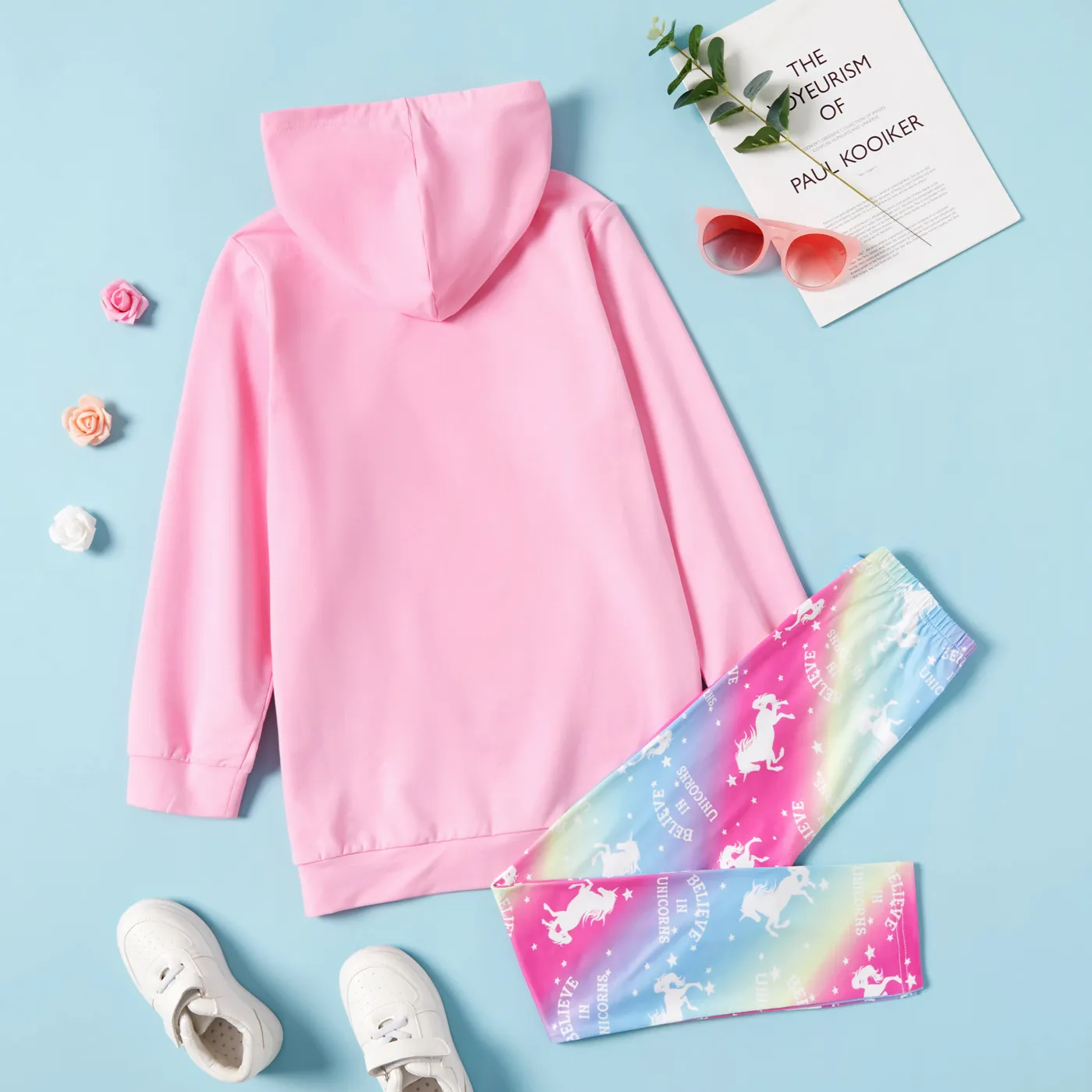 Kid Girl Unicorn Hoodie and Leggings Set  image 4
