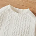 2pcs Baby Boy/Girl Solid Long-sleeve Imitation Knitting Set  image 3