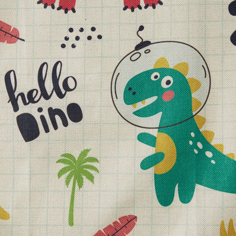 Cute Dinosaur Print Linen Aprons for Mommy and Me big image 5