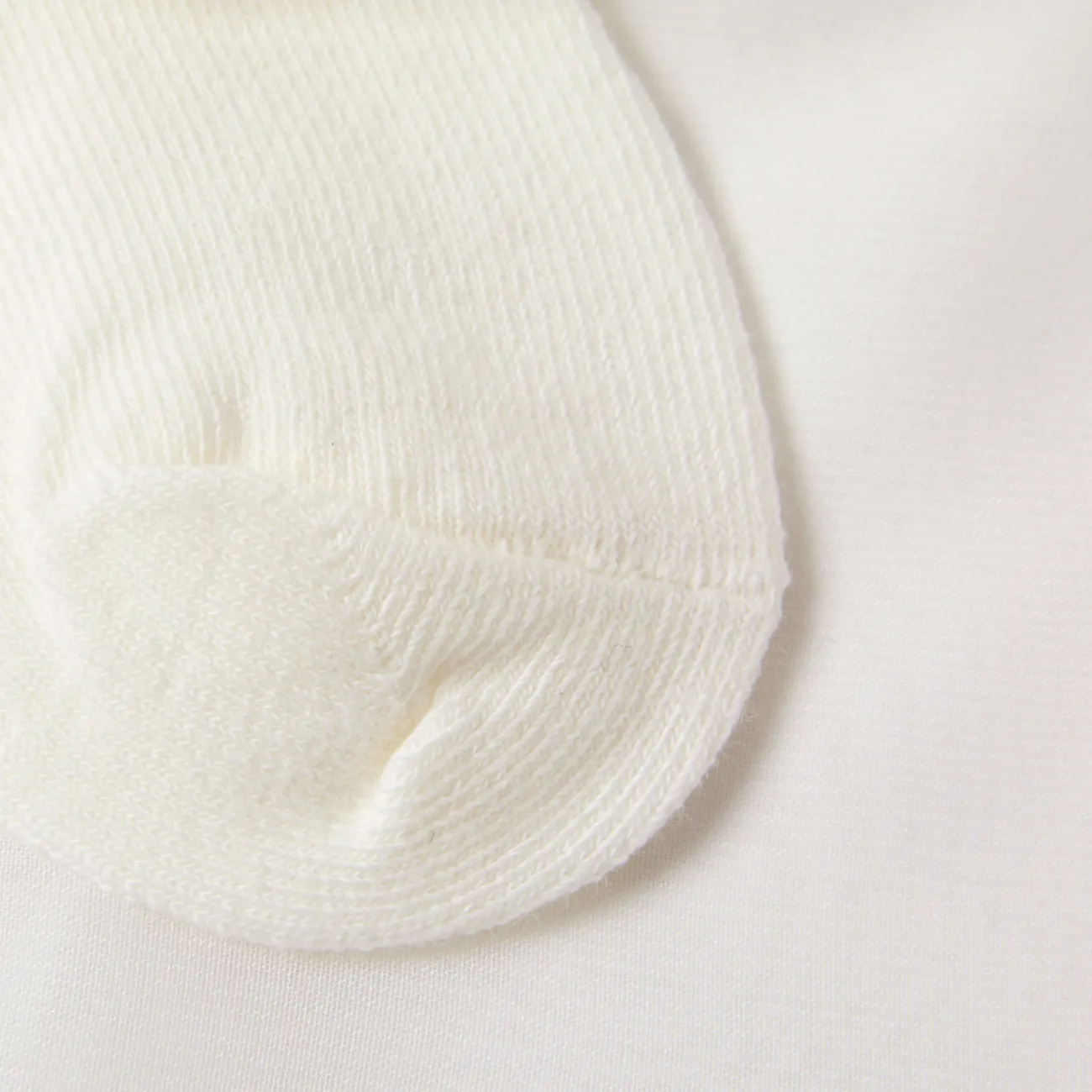 嬰兒/幼兒/兒童網眼荷葉邊襪子 白色 big image 1