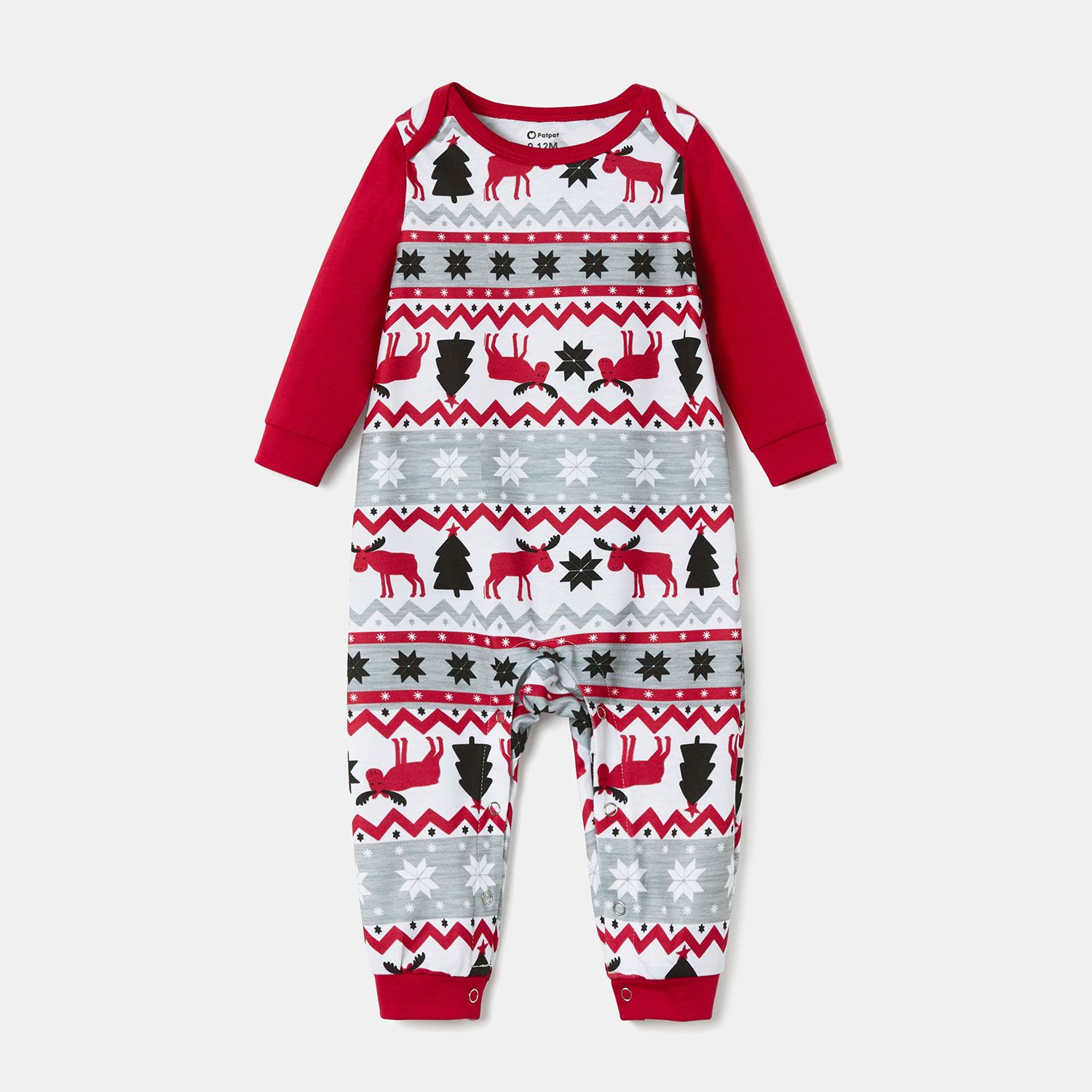 

Mosaic DON'T MOOSE WITH ME Family Matching Christmas Pajamas Onesies with Hat (Flame resistant)